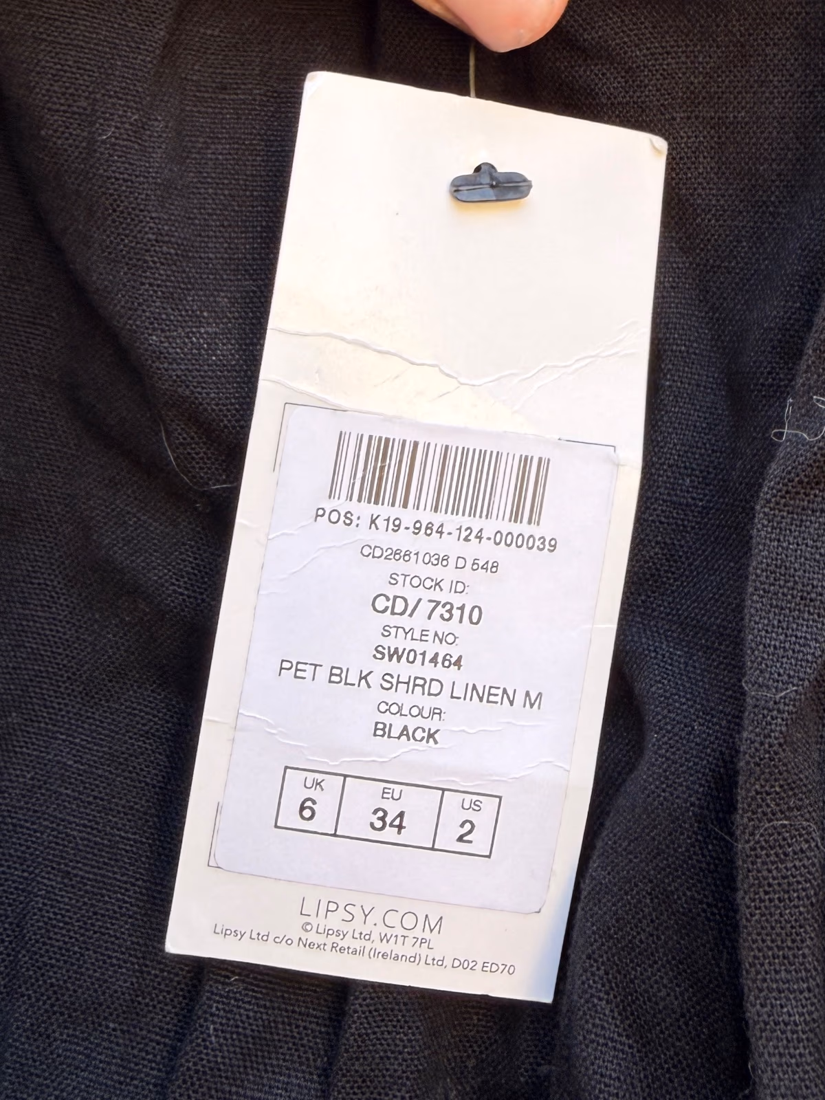 Lipsy Black Linen Blend Midi Dress, photo 3