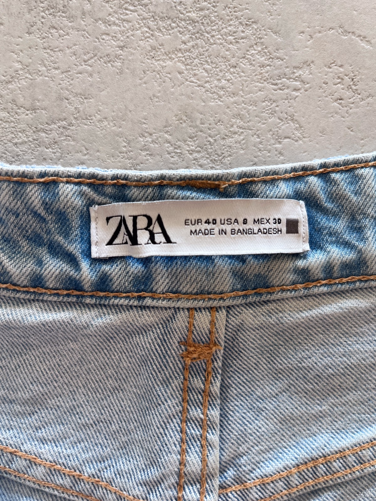 ZARA Light Wash Denim Mom Fit Shorts, photo 5