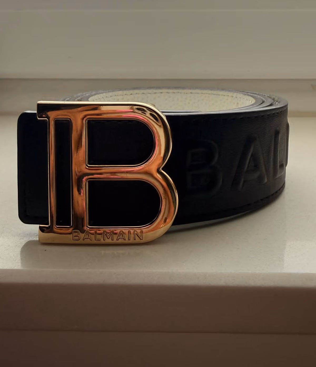 Balmain Logo Buckle Leather Belt, photo 2