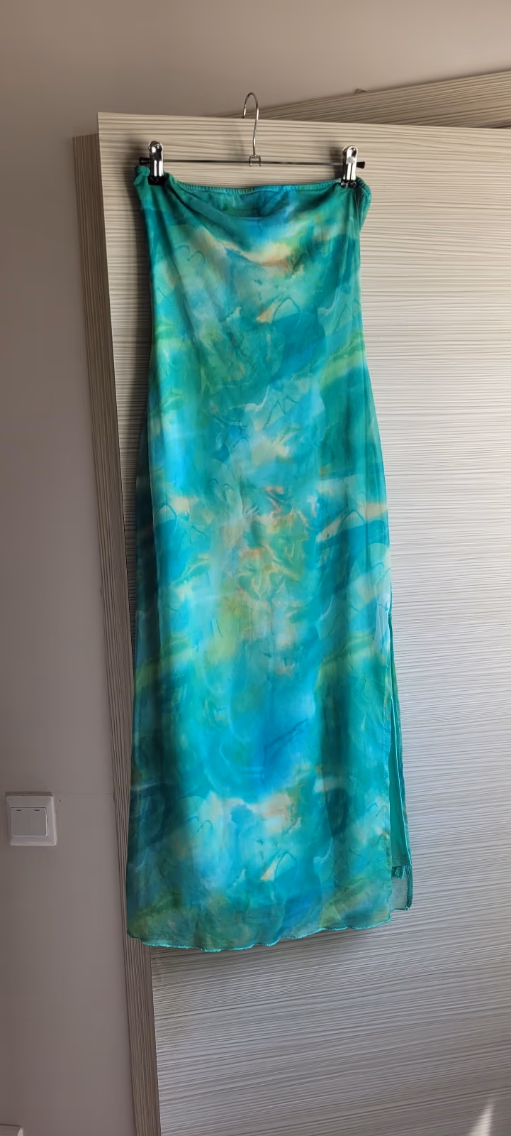 Green watercolour print midi dress, photo 3