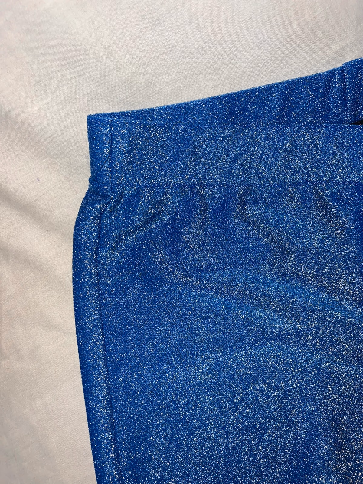Pantaloni a zampa con glitter blu, foto 2