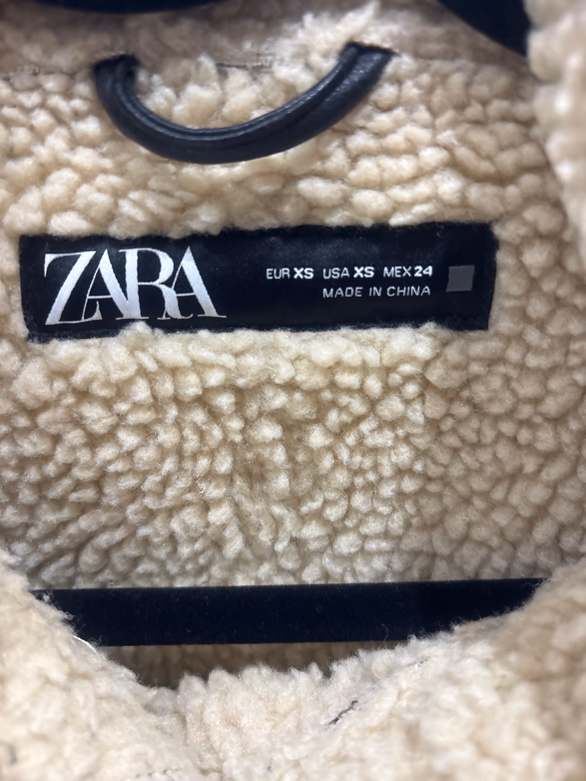 Zara Faux Shearling Aviator Jacket, photo 3