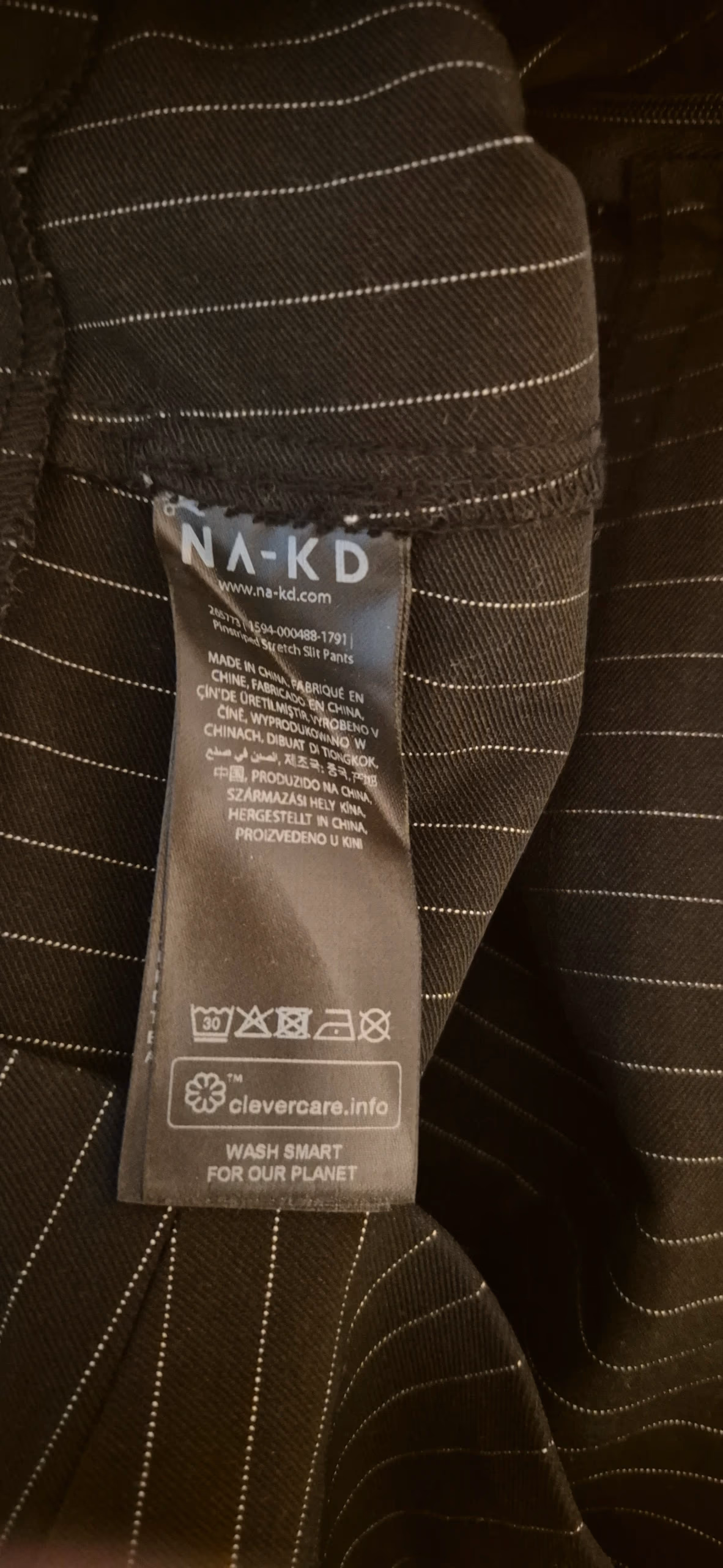 NA-KD Pinstriped Slit Trousers, photo 4