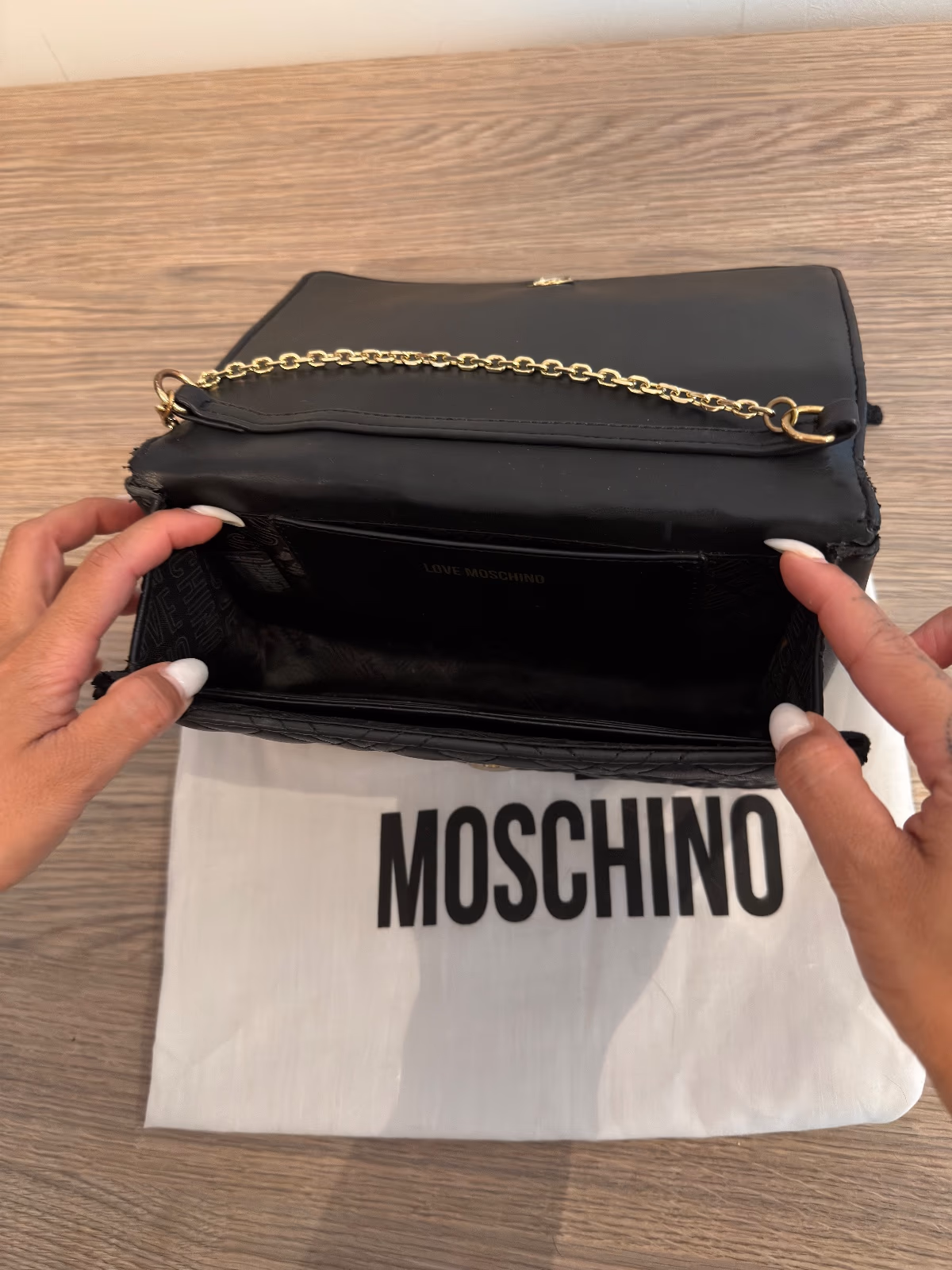 Love Moschino quilted chain bag, photo 4