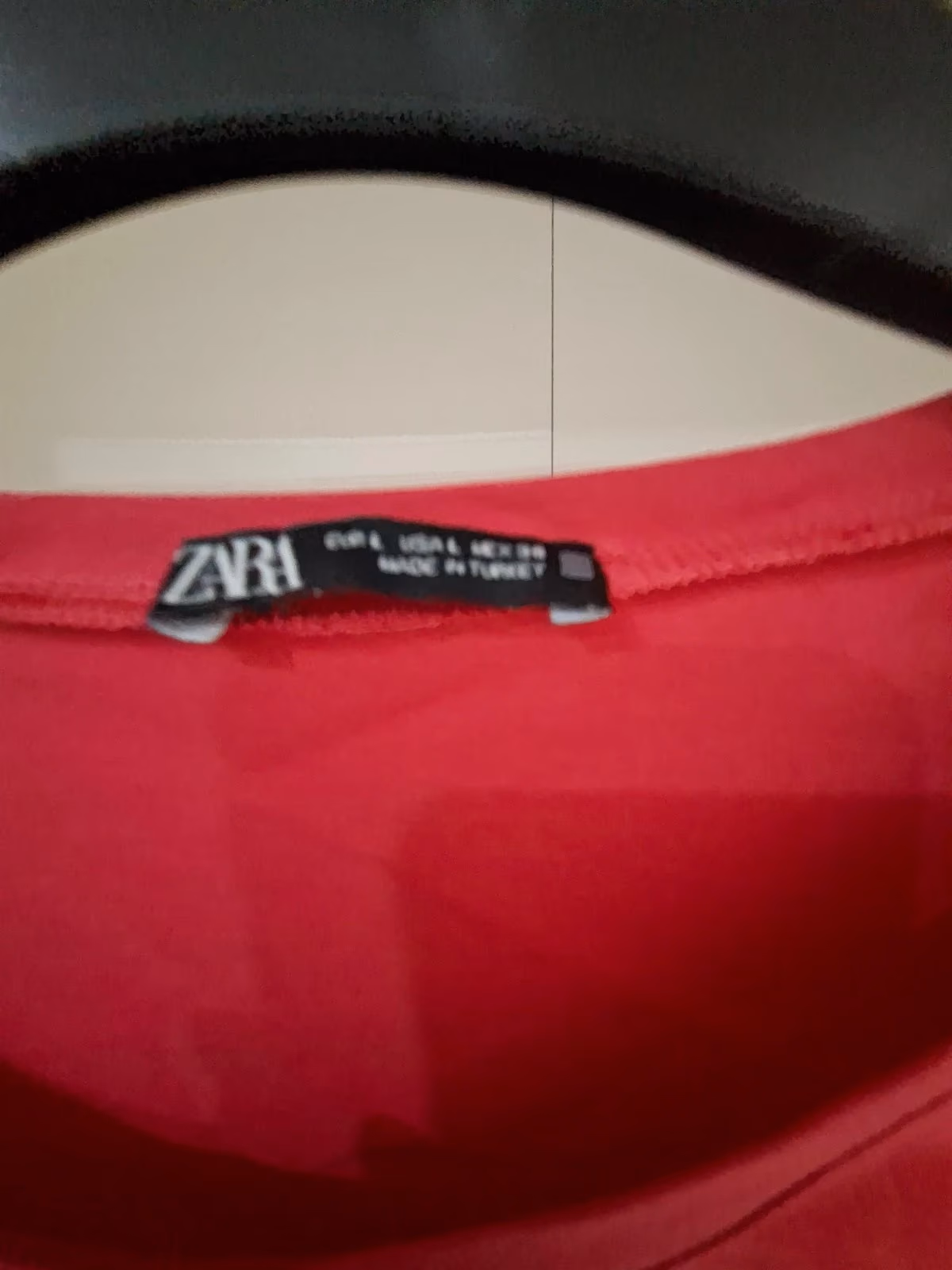 Red Zara Peplum Hem dress, photo 2