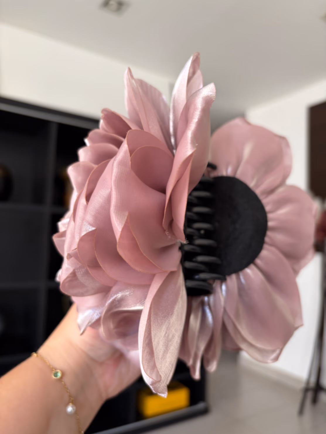 Large Satin Rose Hair Clip, photo 4