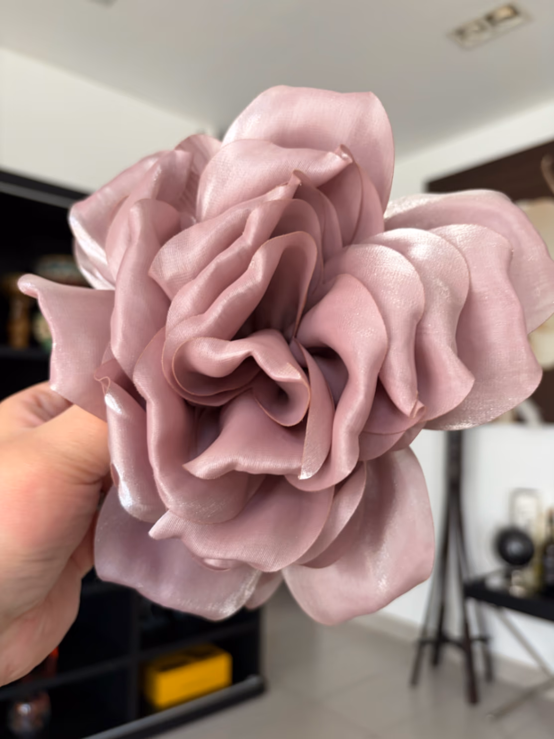 Large Satin Rose Hair Clip, photo 2