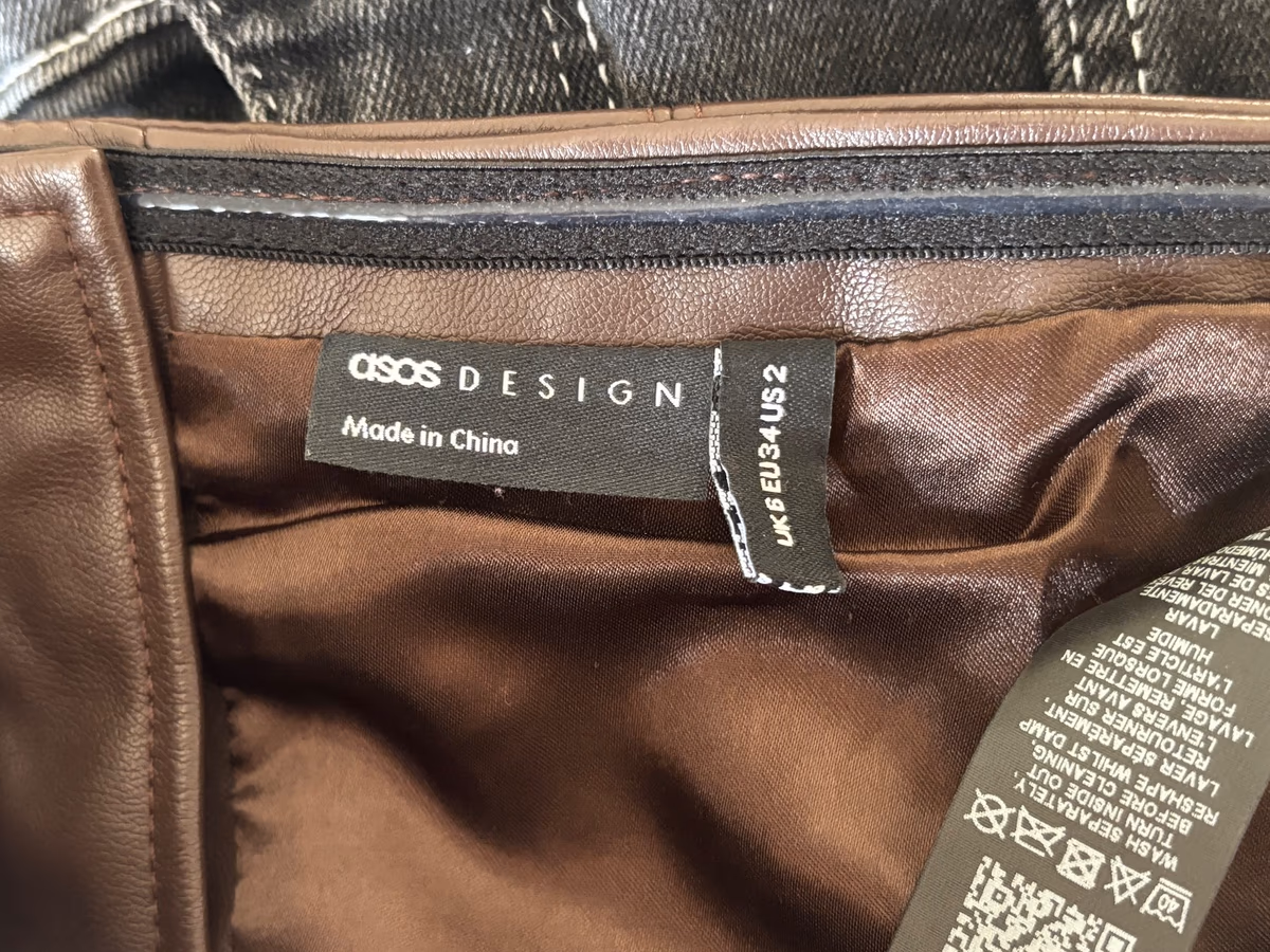 ASOS faux leather brown bustier, photo 3