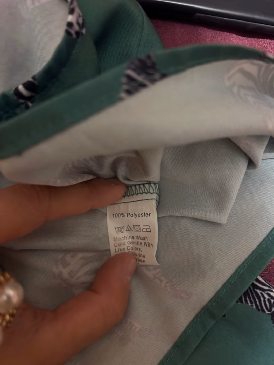 Green Zebra Print Button Shirt, photo 2