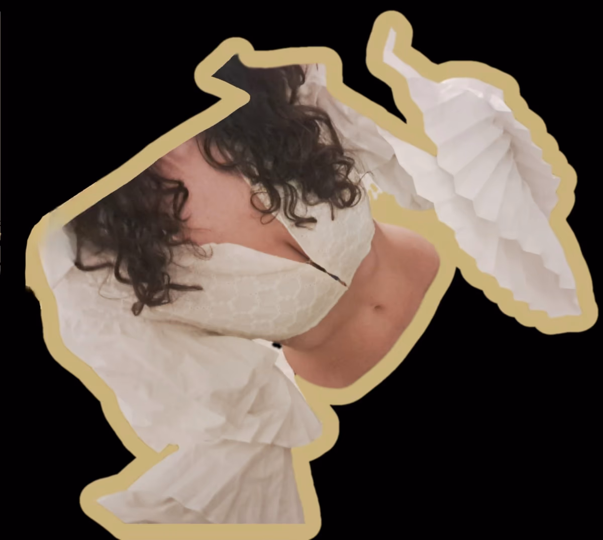 100 % algodón - Top corto plisado blanco de Labelrail x Sophia Hadjipanteli - Talla S (sin estrenar), foto 3