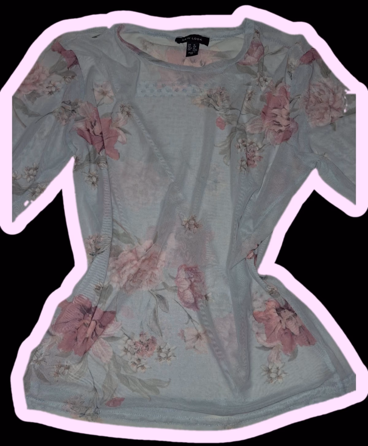 New Look Floral Mesh Long Sleeve Top, photo 2