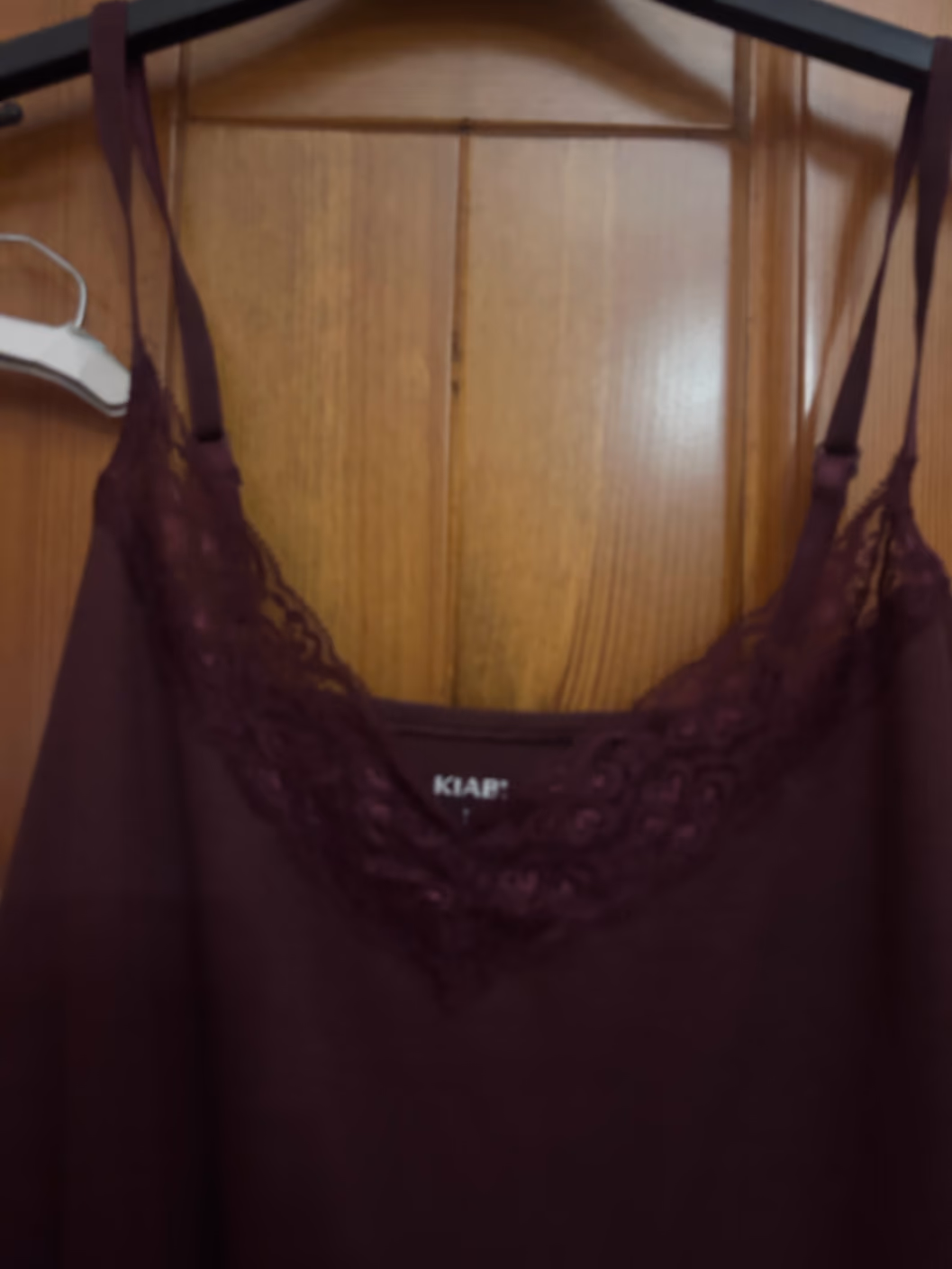 Burgundy Lace Trim Ribbed Bodysuit, photo 2
