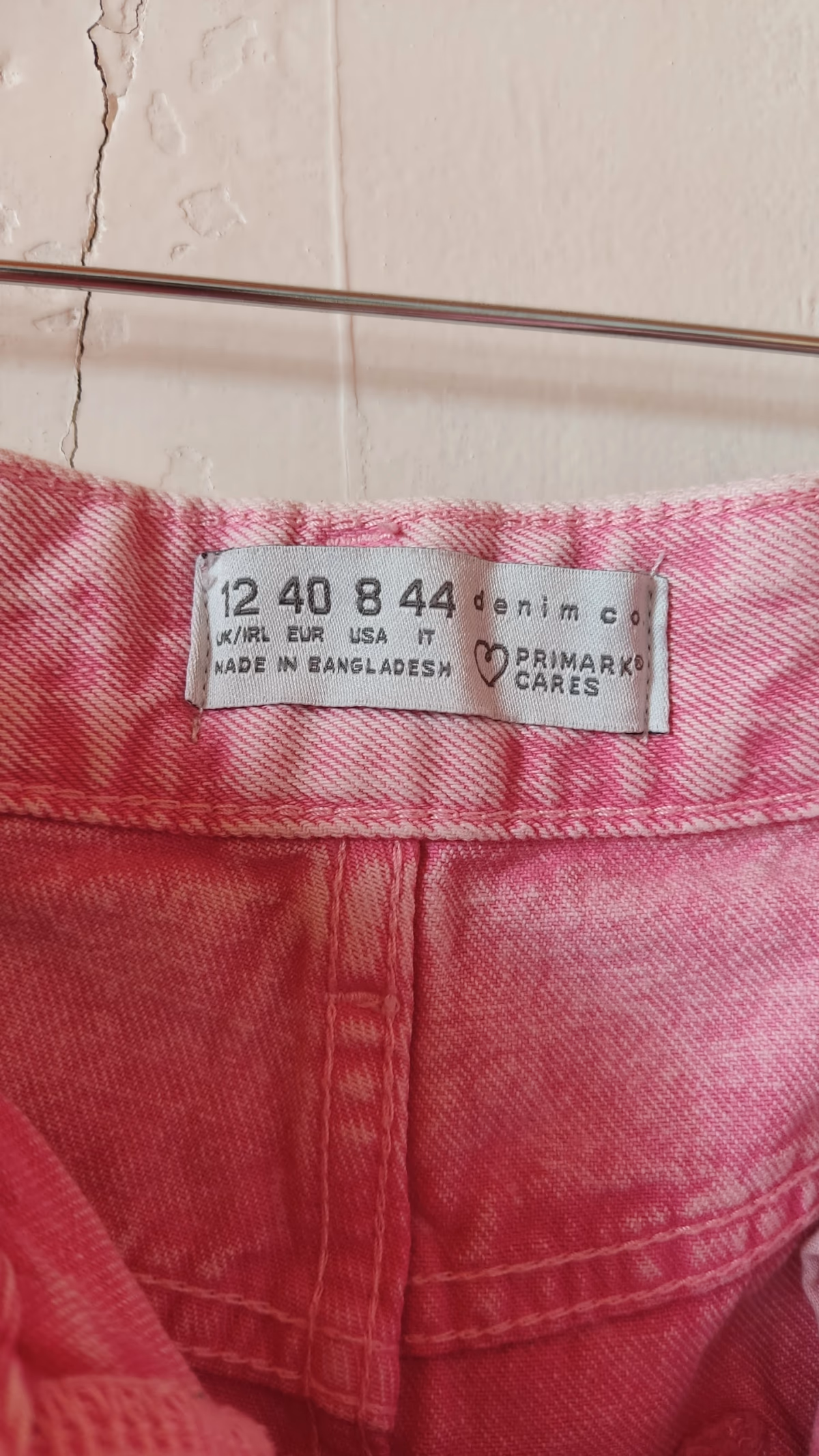 Pink Distressed Denim Shorts, photo 4