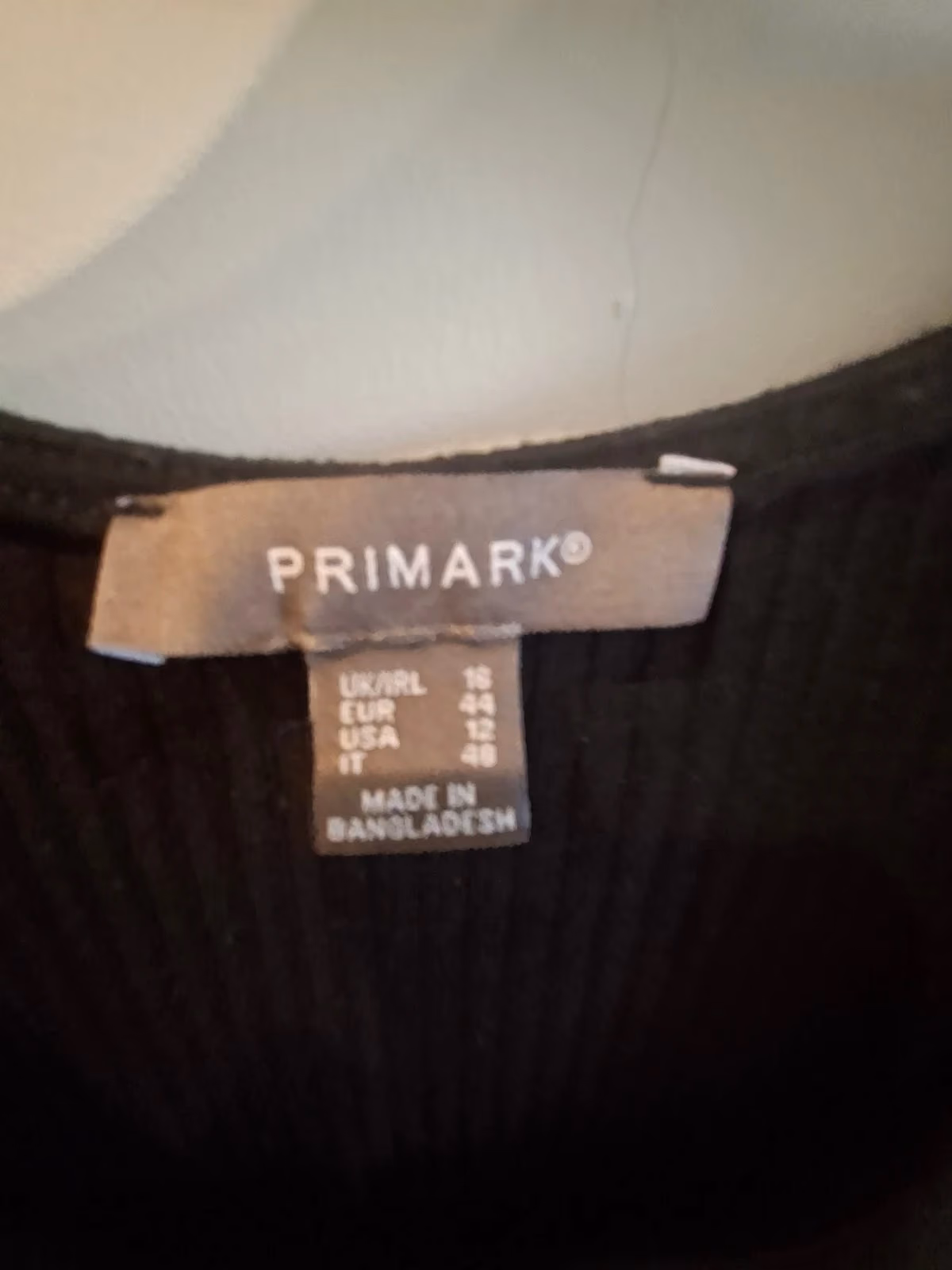 Black ribbed button-front top, photo 2