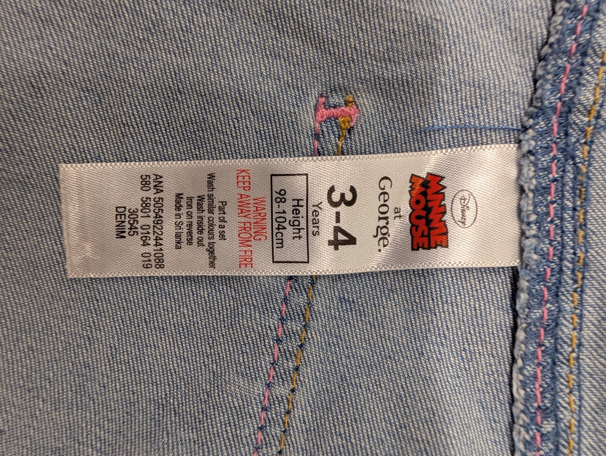 Pantaloncini salopette in denim di Minnie Mouse, foto 5