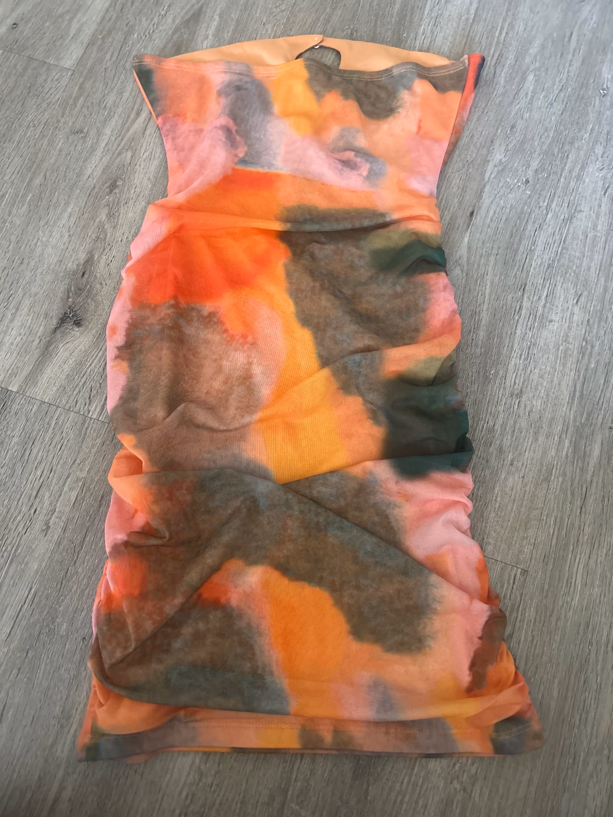  multi-coloured strapless mini dress, photo 2