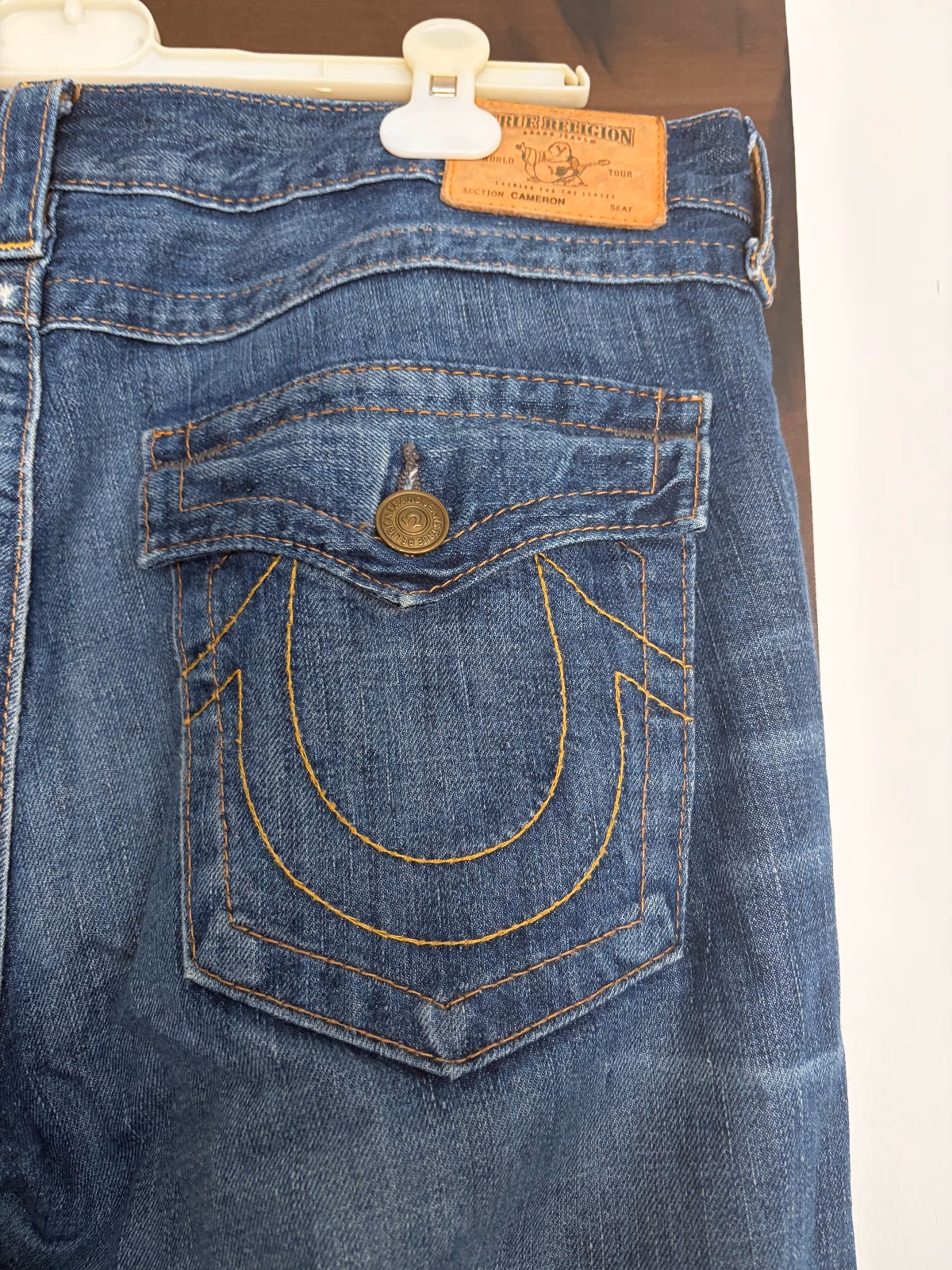 True Religion distressed blue jeans, photo 7