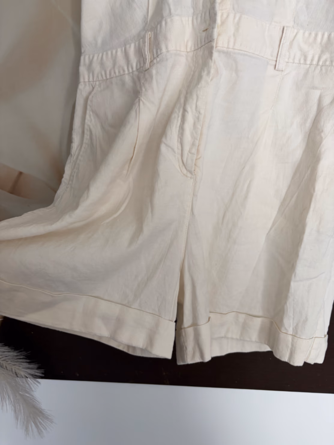 Cream Button Front Short Playsuit, photo 4