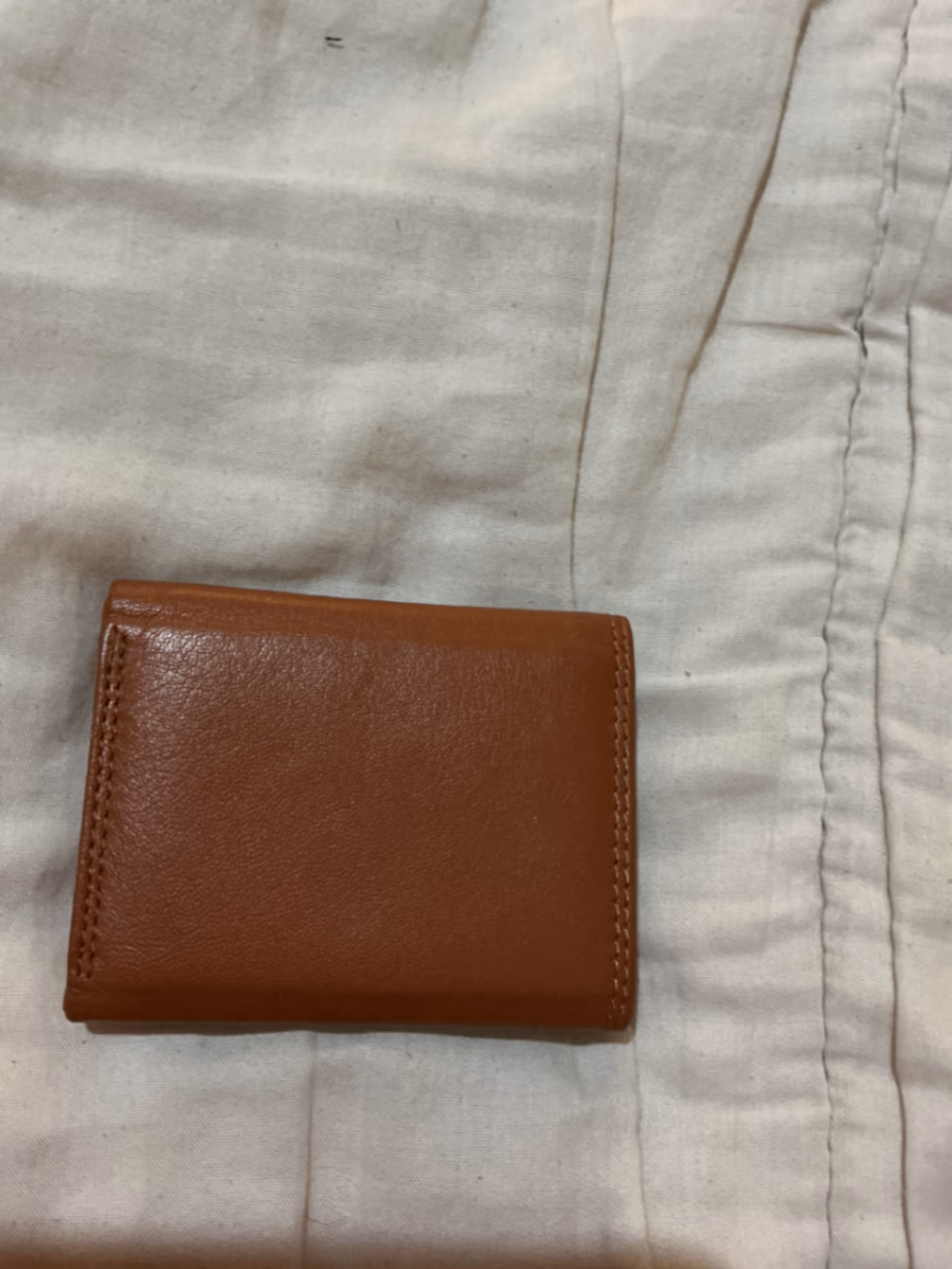Cartera tríptico de piel auténtica, foto 2