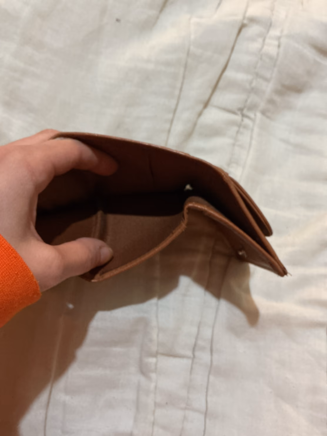Cartera tríptico de piel auténtica, foto 4