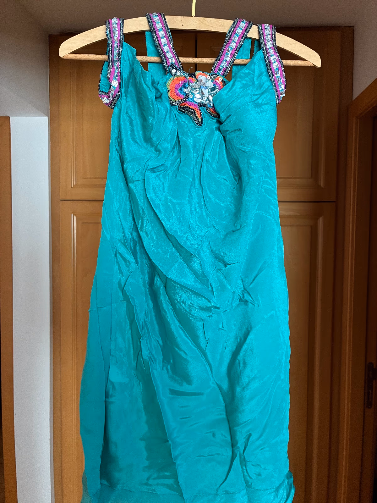 French Connection Embellished Teal Dress, photo 4
