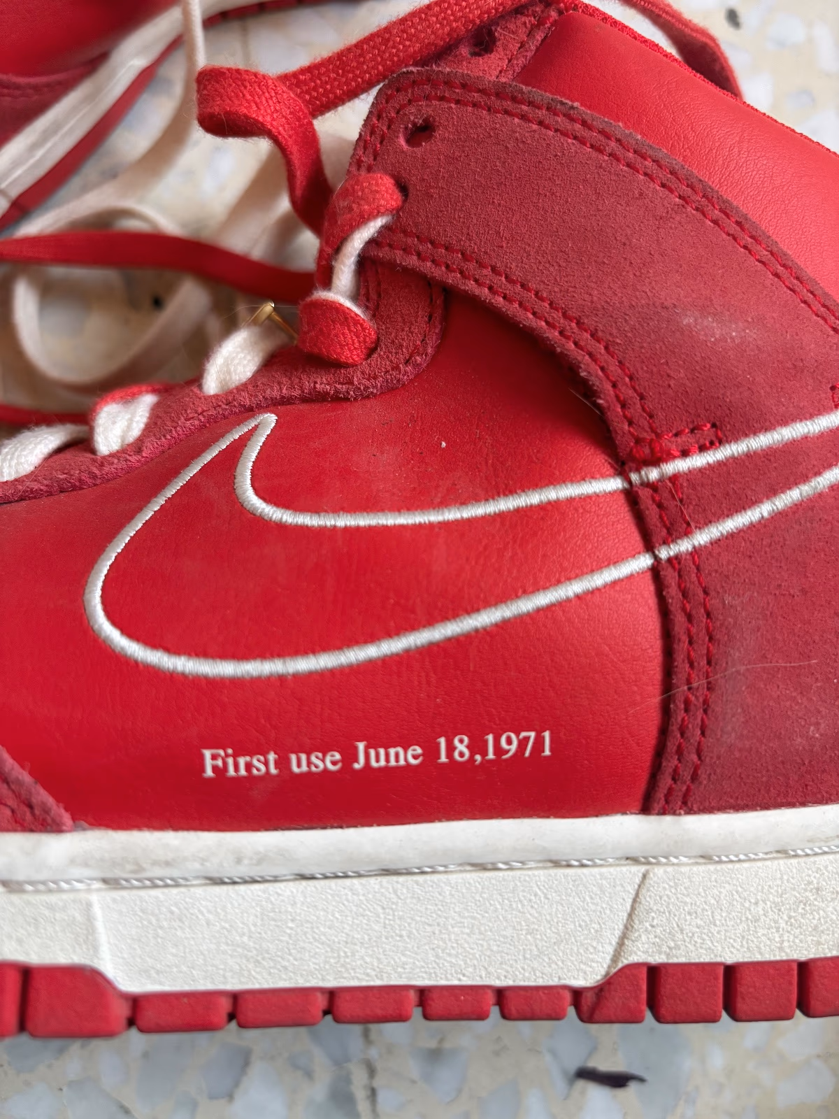Red and White Nike 50th Anniversary Sneakers, photo 4