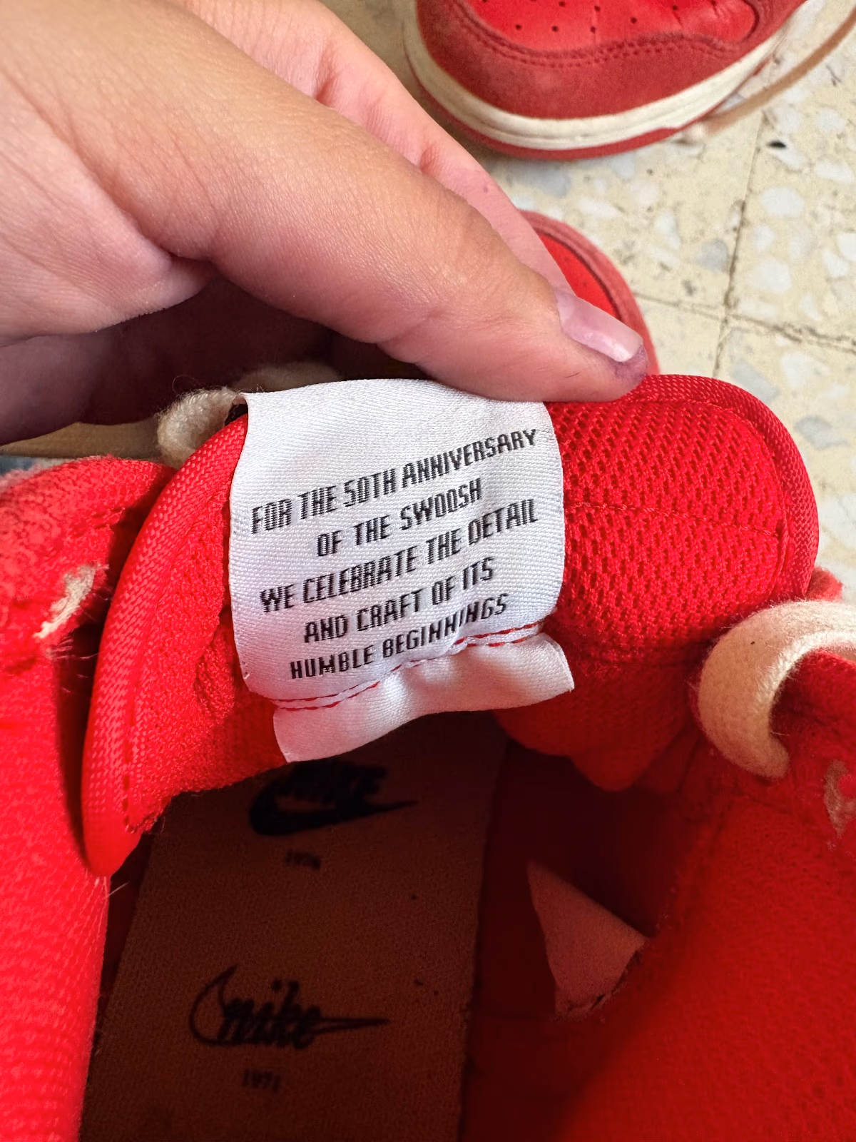 Red and White Nike 50th Anniversary Sneakers, photo 6