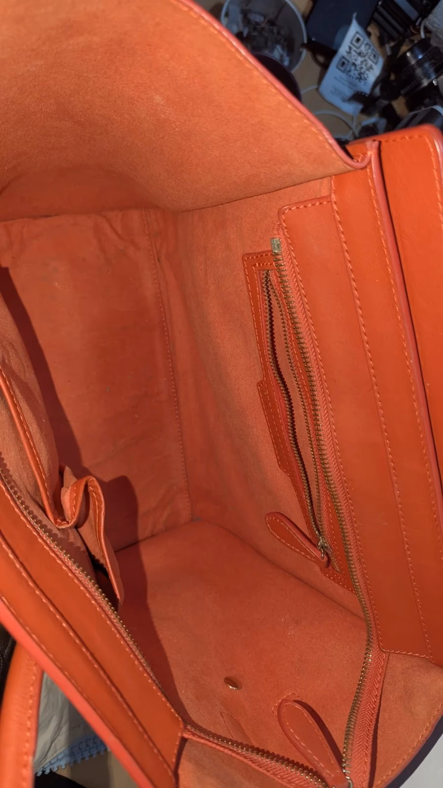 Bolsa tote vermelha Céline Paris Luggage, fotografia 4