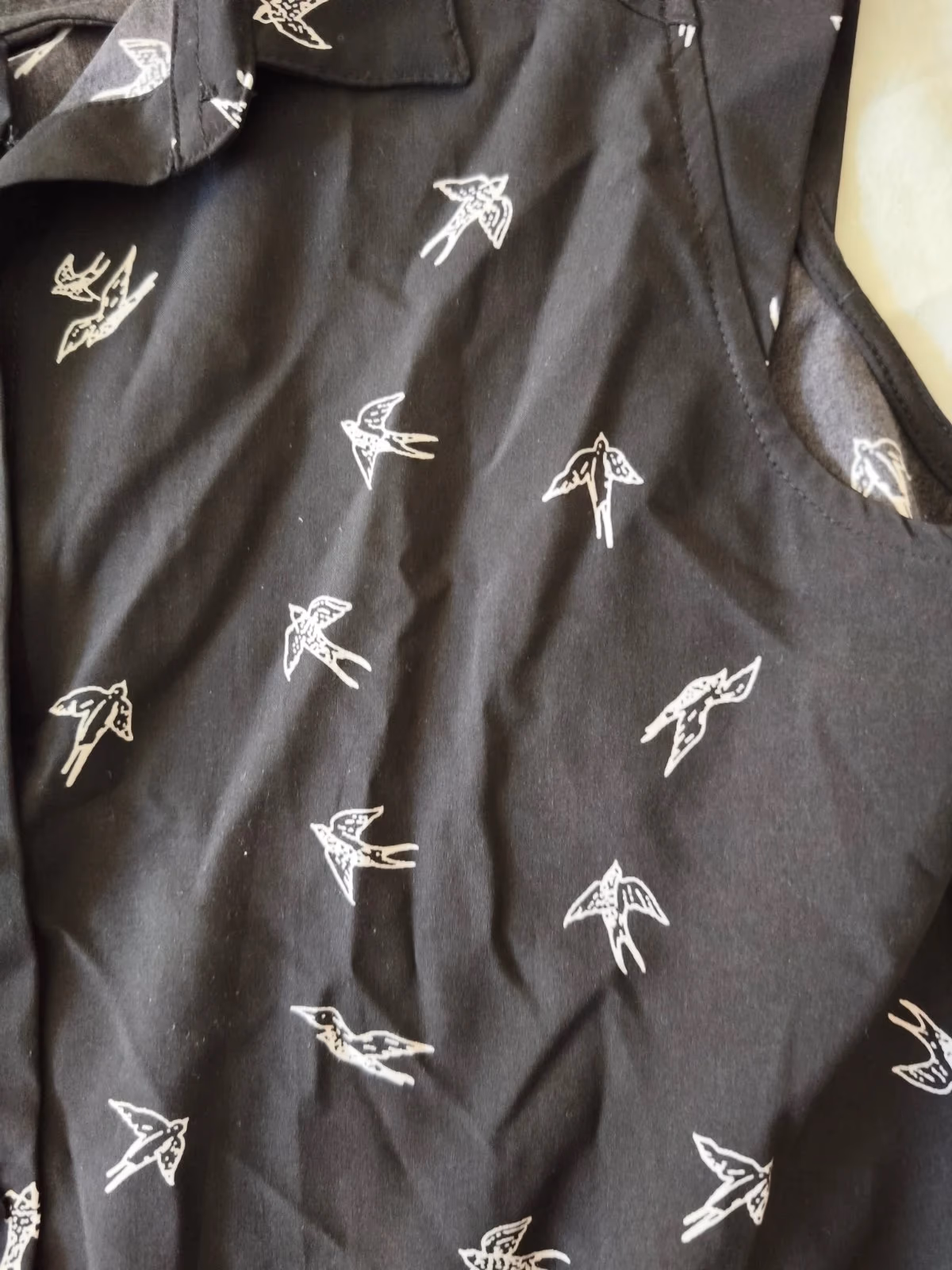Calliope Sleeveless Bird Print Shirt, photo 3