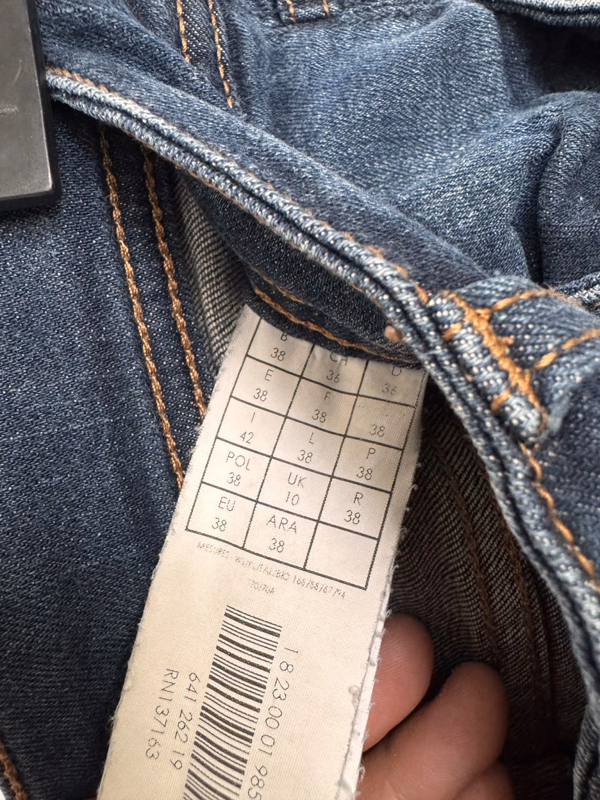 Jeans ajustados de mezclilla azul oscuro Promod, foto 4