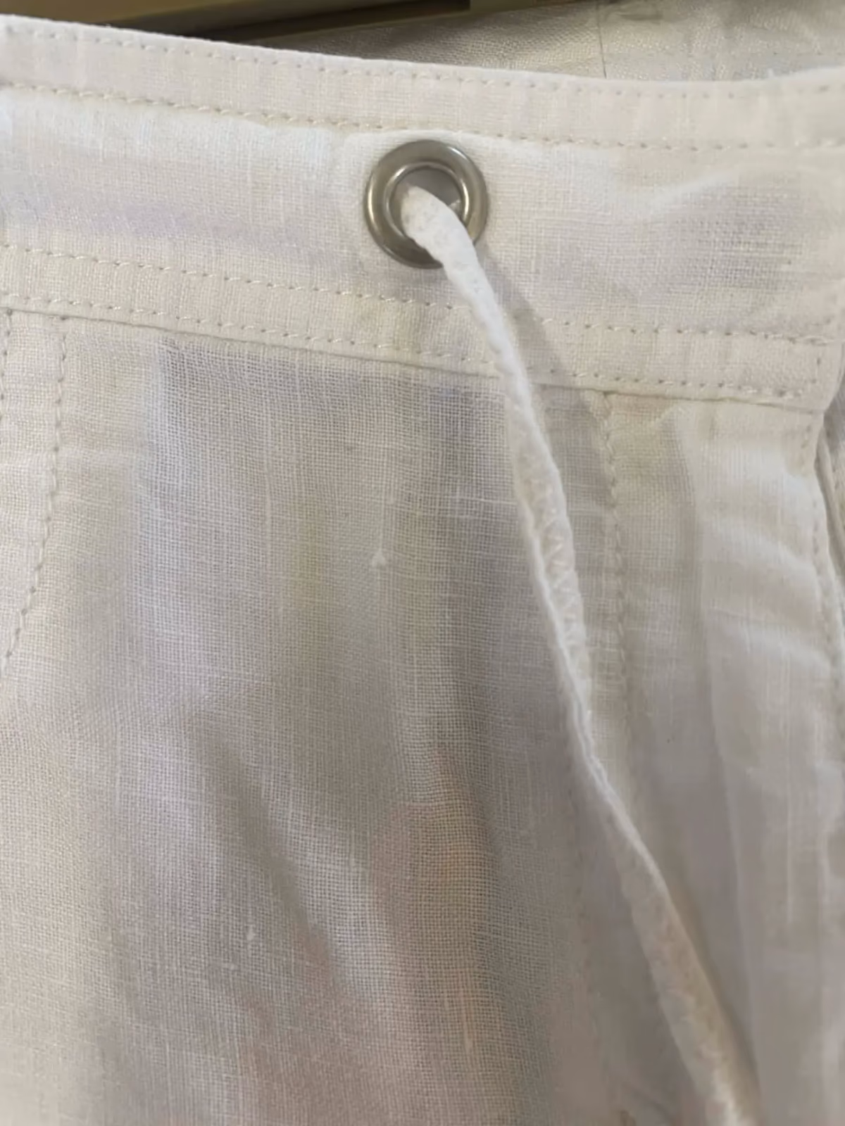 Marks n Spencer White Linen Trousers , photo 2