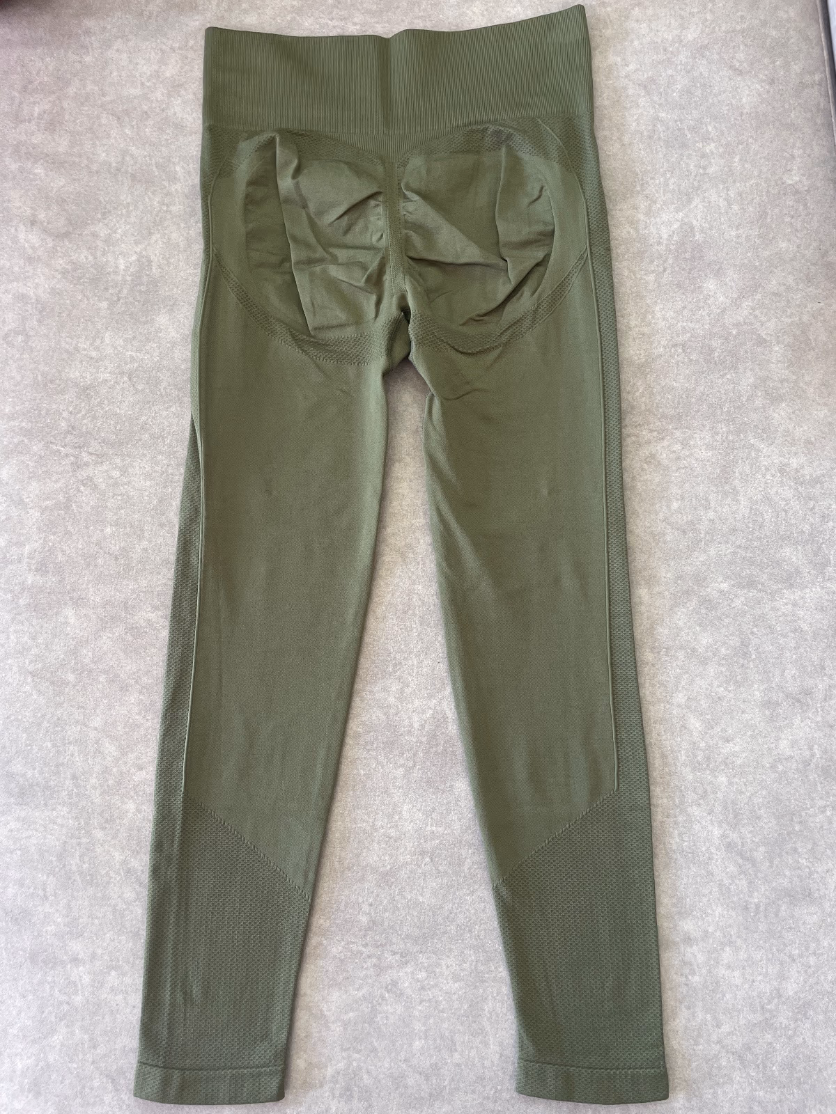 Olive Green Scrunch Bum Leggings, photo 2