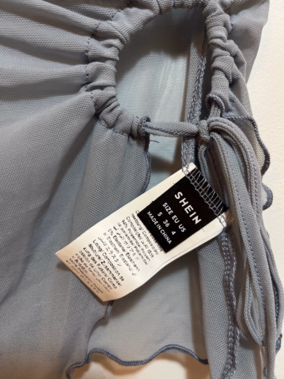 Shein Ruched Drawstring Bandeau Top, photo 4