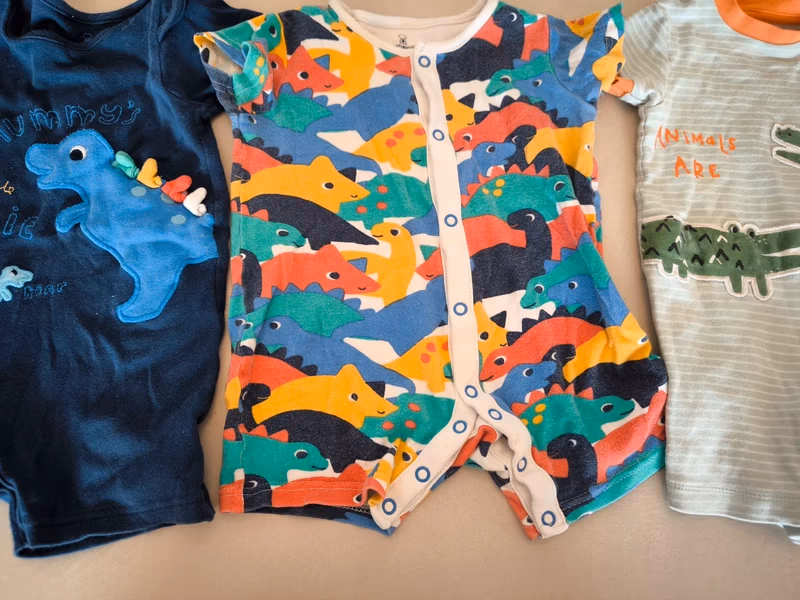 Baby dinosaur print rompers set, photo 3