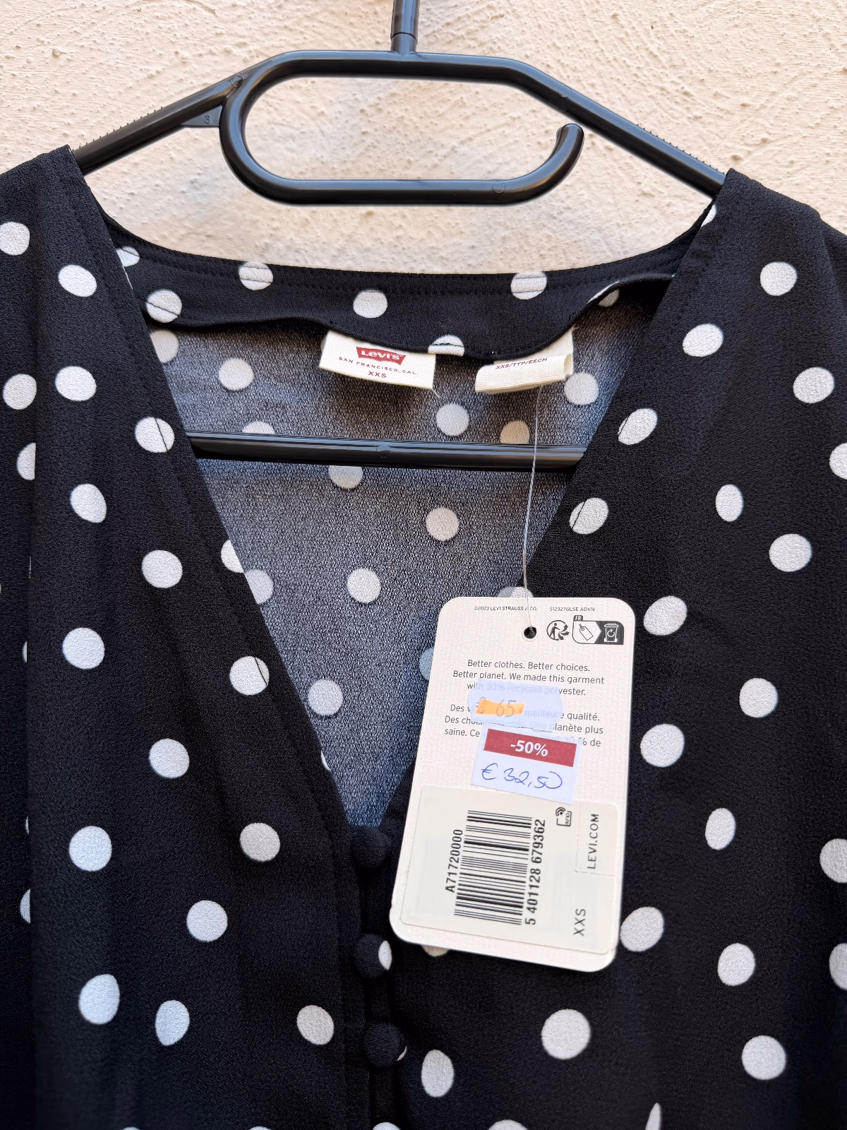 Levi's Polka Dot Button Blouse, photo 2