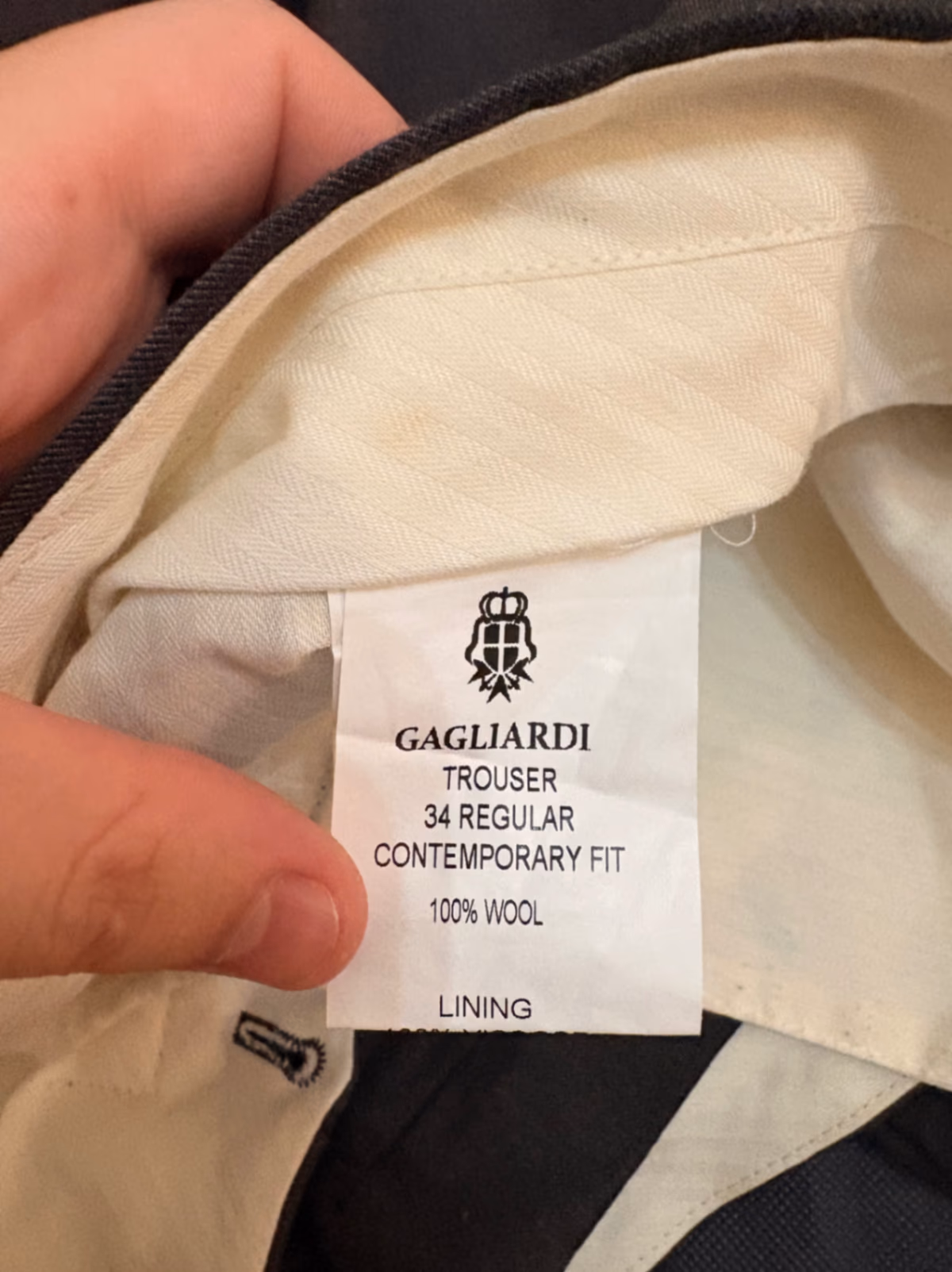 Fato de lã cinzento-escuro para homem da Gagliardi , fotografia 5
