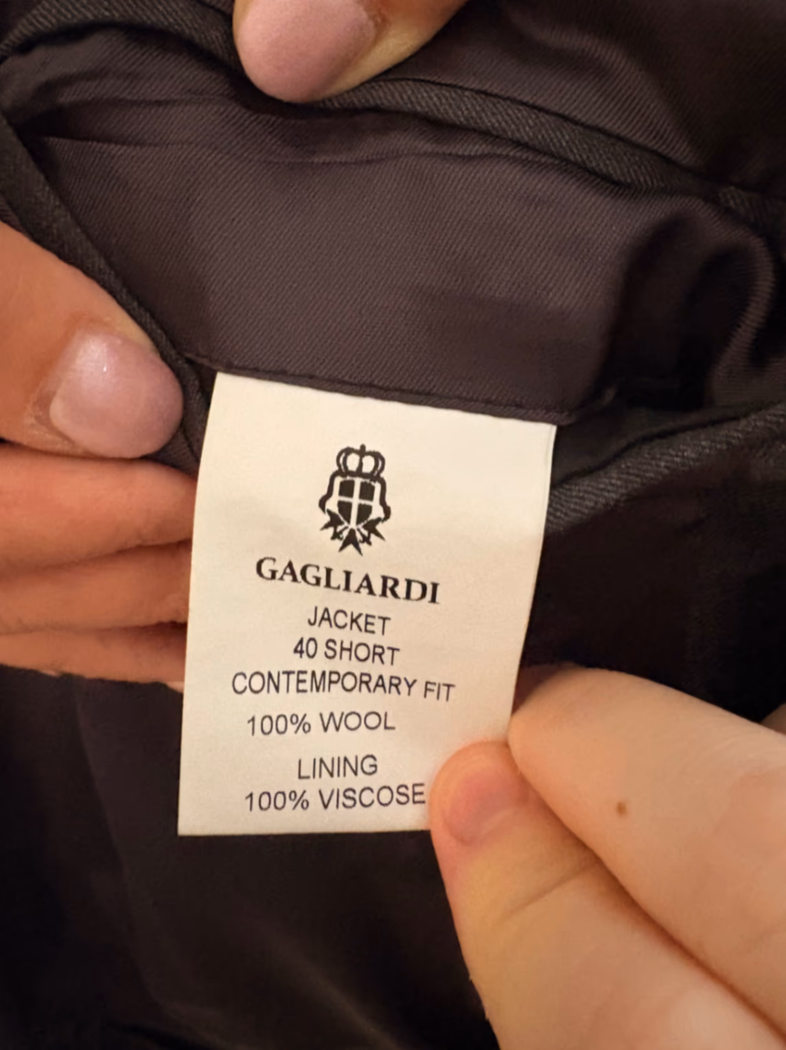 Fato de lã cinzento-escuro para homem da Gagliardi , fotografia 3