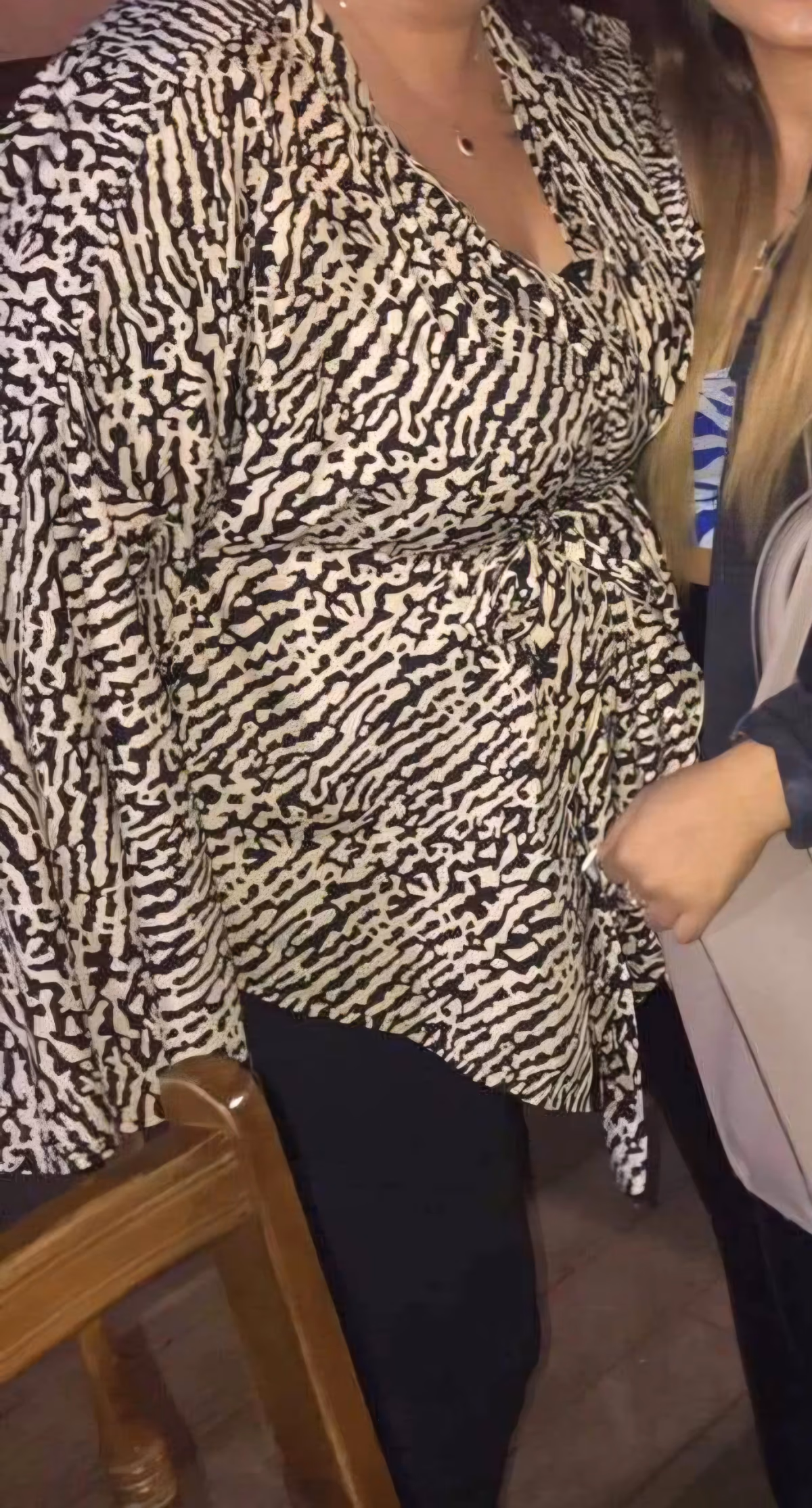 Boohoo Plus Animal Kimono Sleeve Wrap Top, photo 5