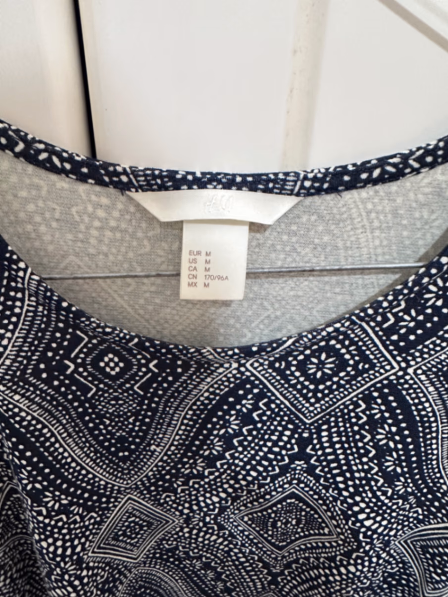 Blue Patterned Sleeveless Mini Dress, photo 2