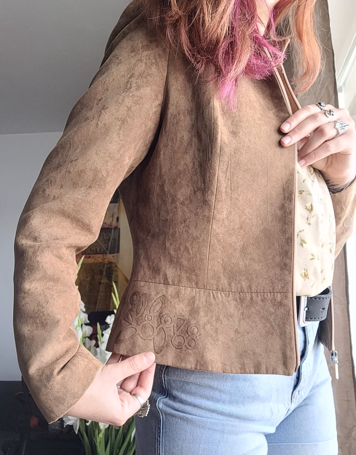 Vintage Italian brown jacket with cute details, photo 4