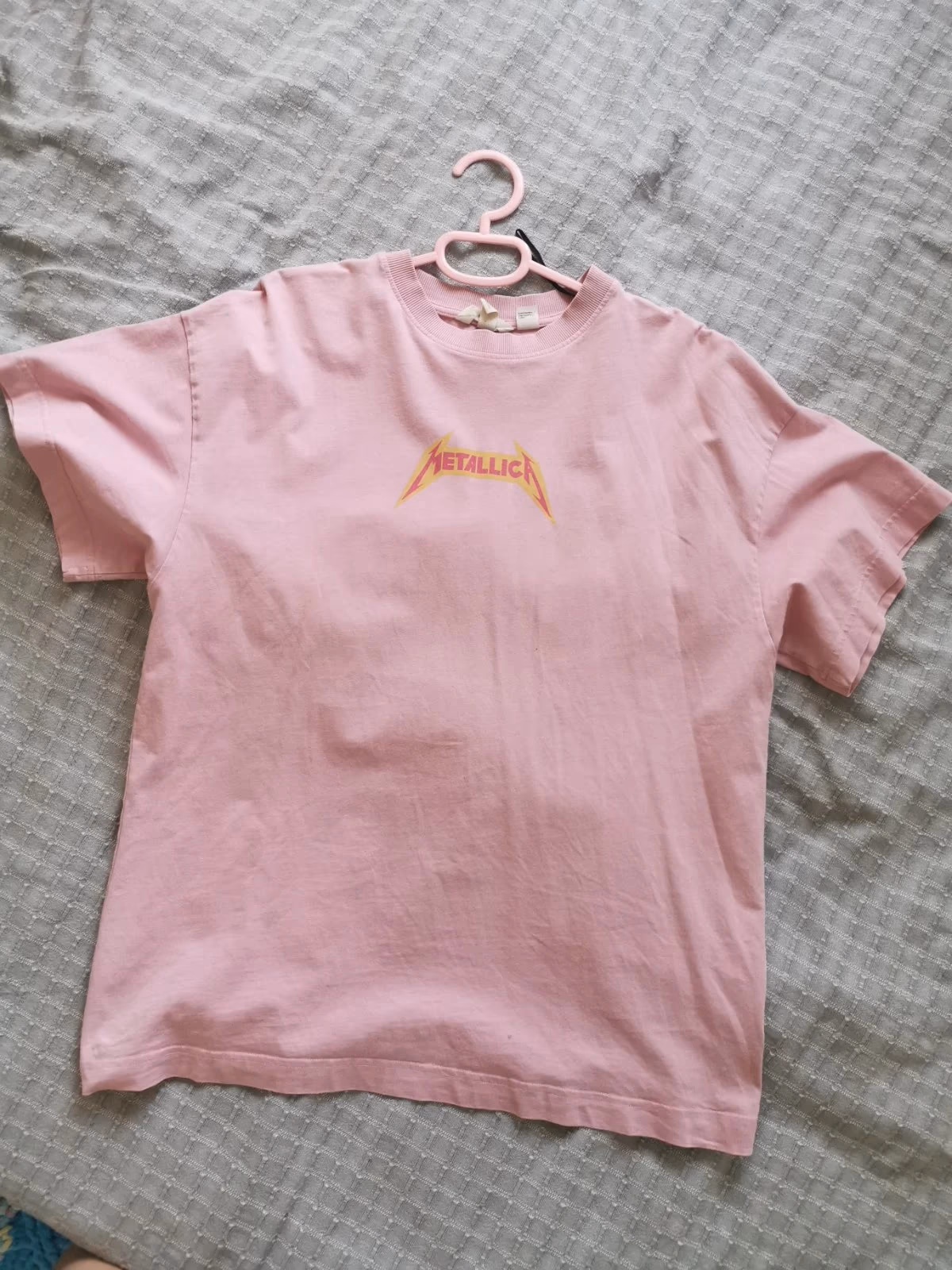Powder pink Metallica T-shirt h&m size M, photo 4