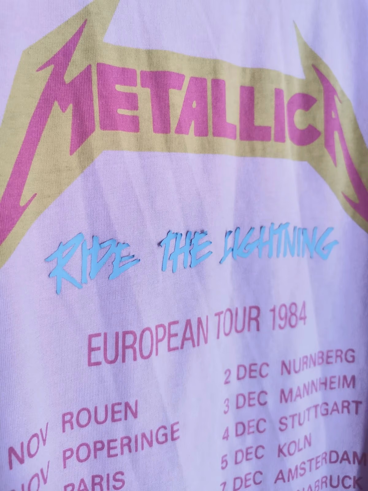 Powder pink Metallica T-shirt h&m size M, photo 3