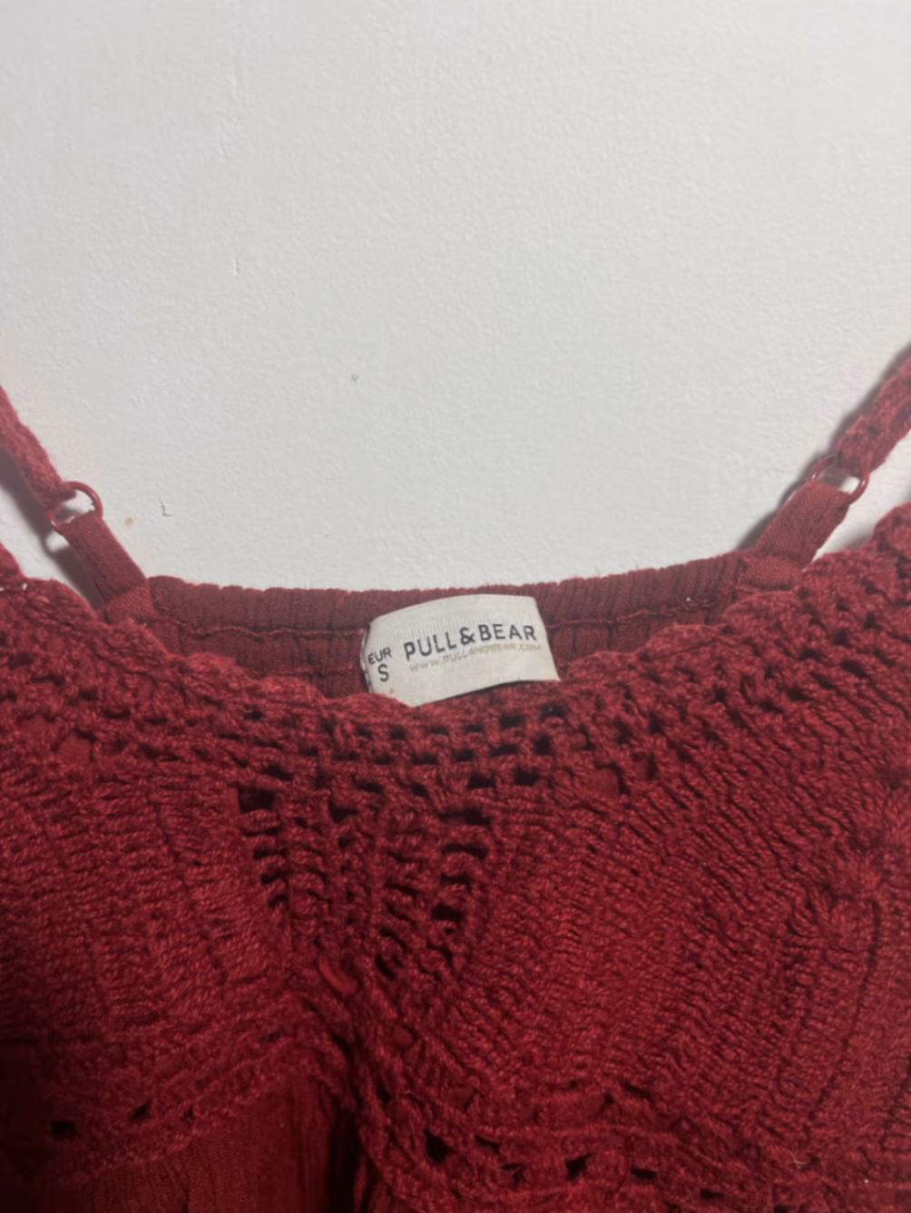 Burgundy Crochet Cami Top, photo 2