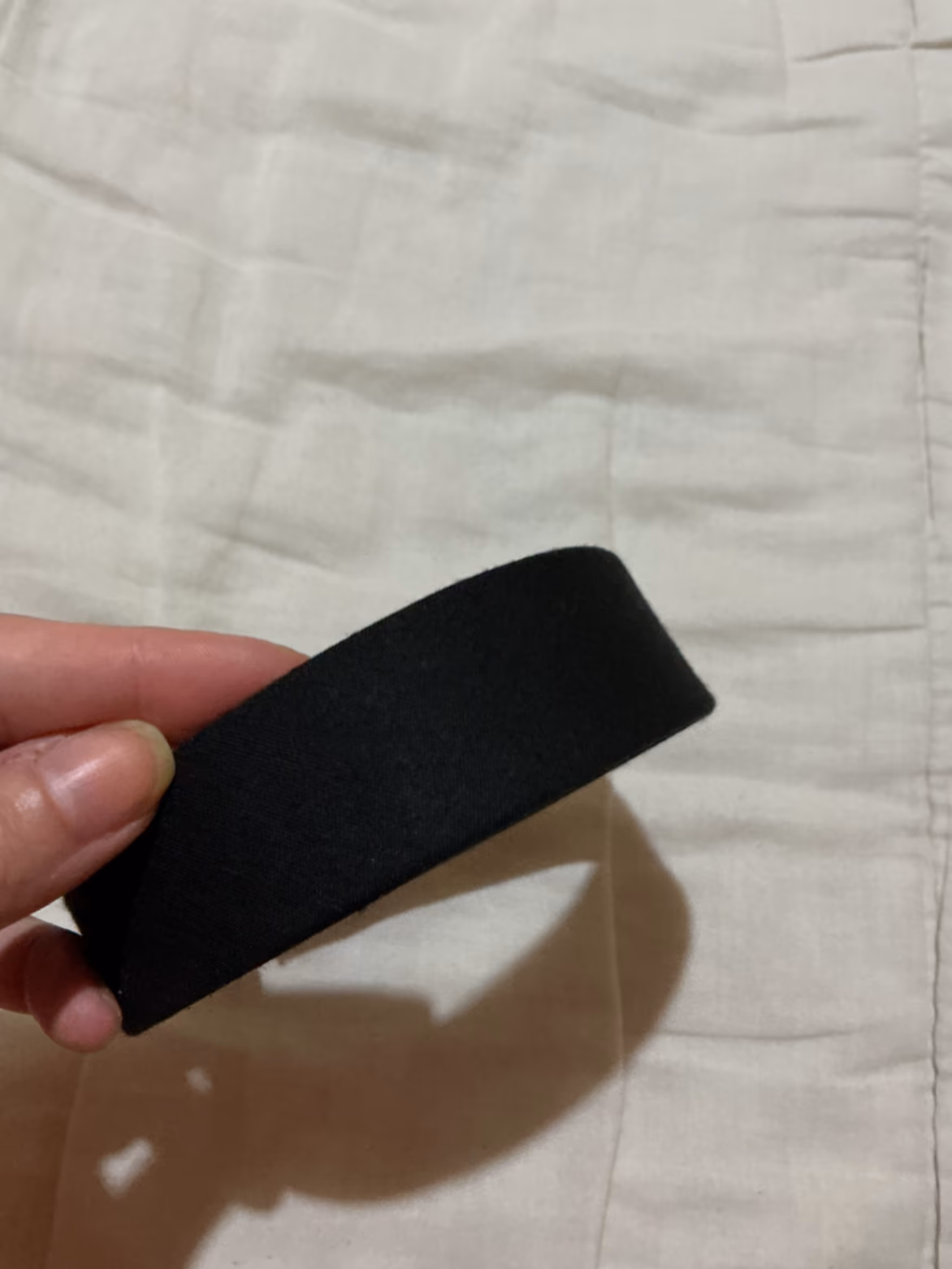 Plain Black Slim Padded Headband, photo 2