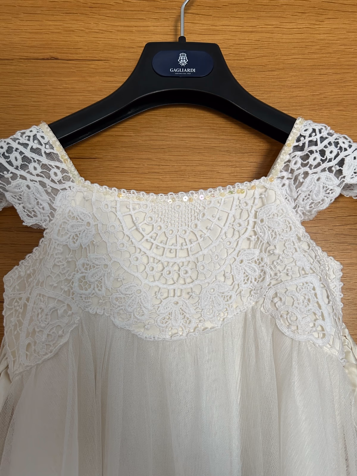 Monsoon Cream Lace Tulle Dress, photo 2
