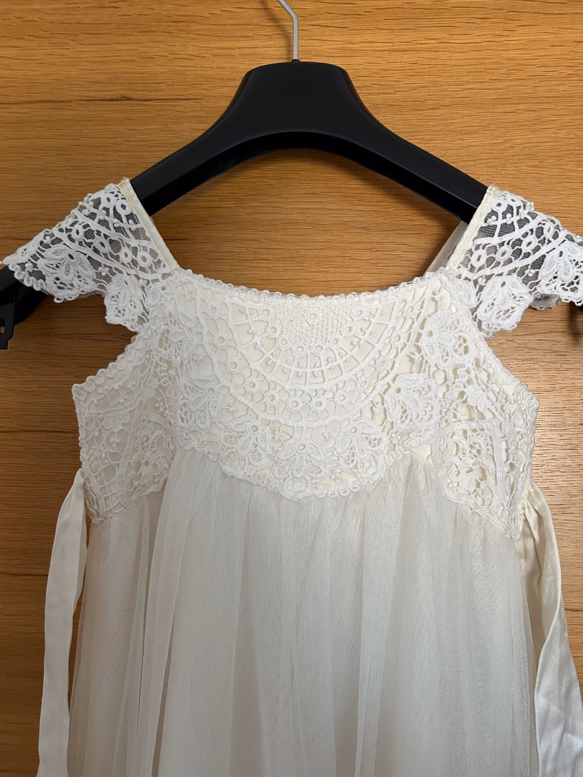 Monsoon Cream Lace Tulle Dress, photo 3