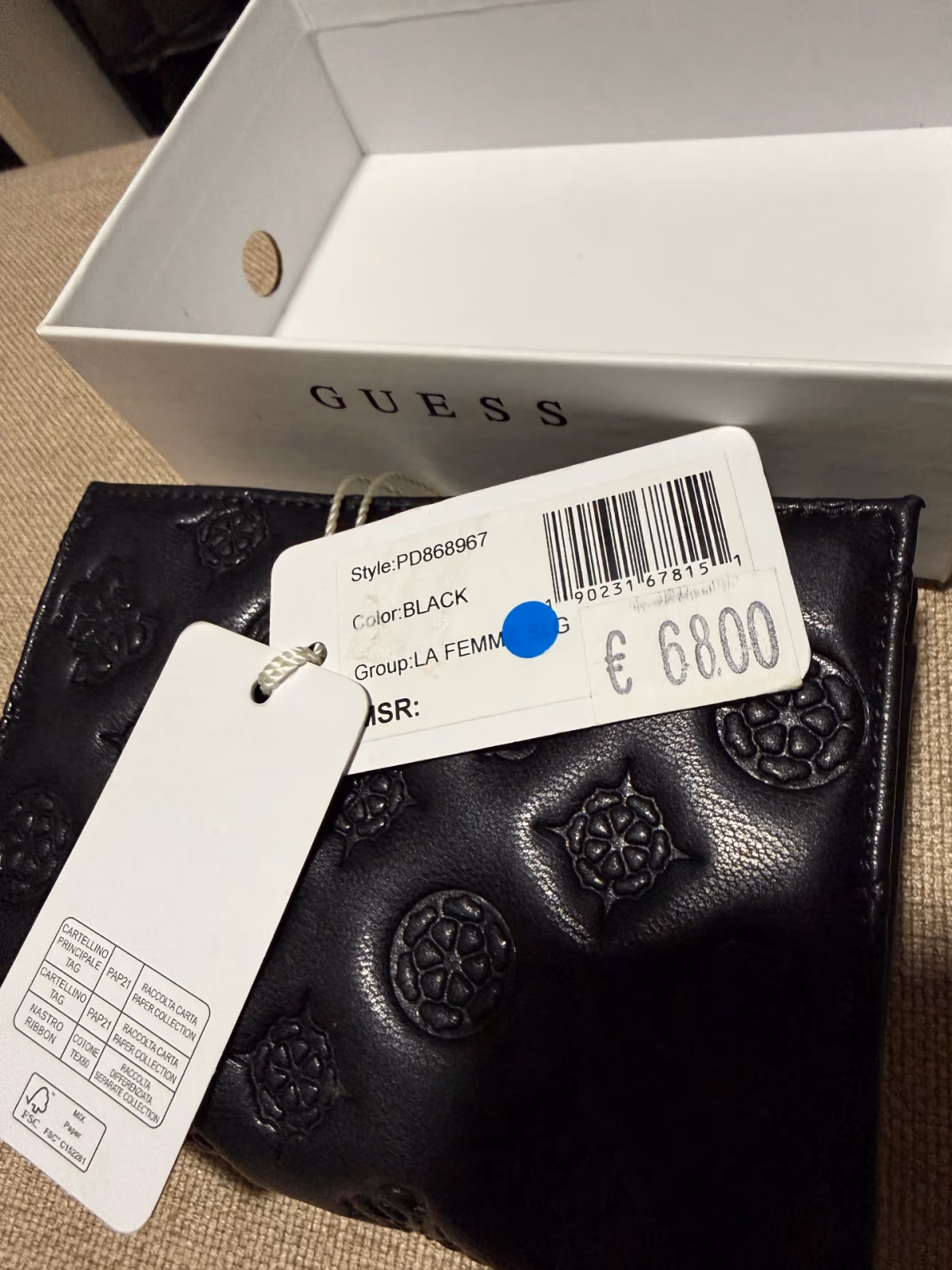 Portafoglio con logo Guess in rilievo, foto 3