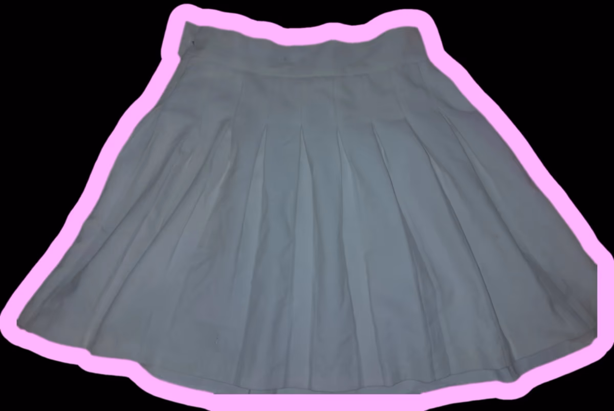 White Bershka Pleated Tennis Mini Skirt (Exclusive AW19 Worker Line) - Size XS, photo 2