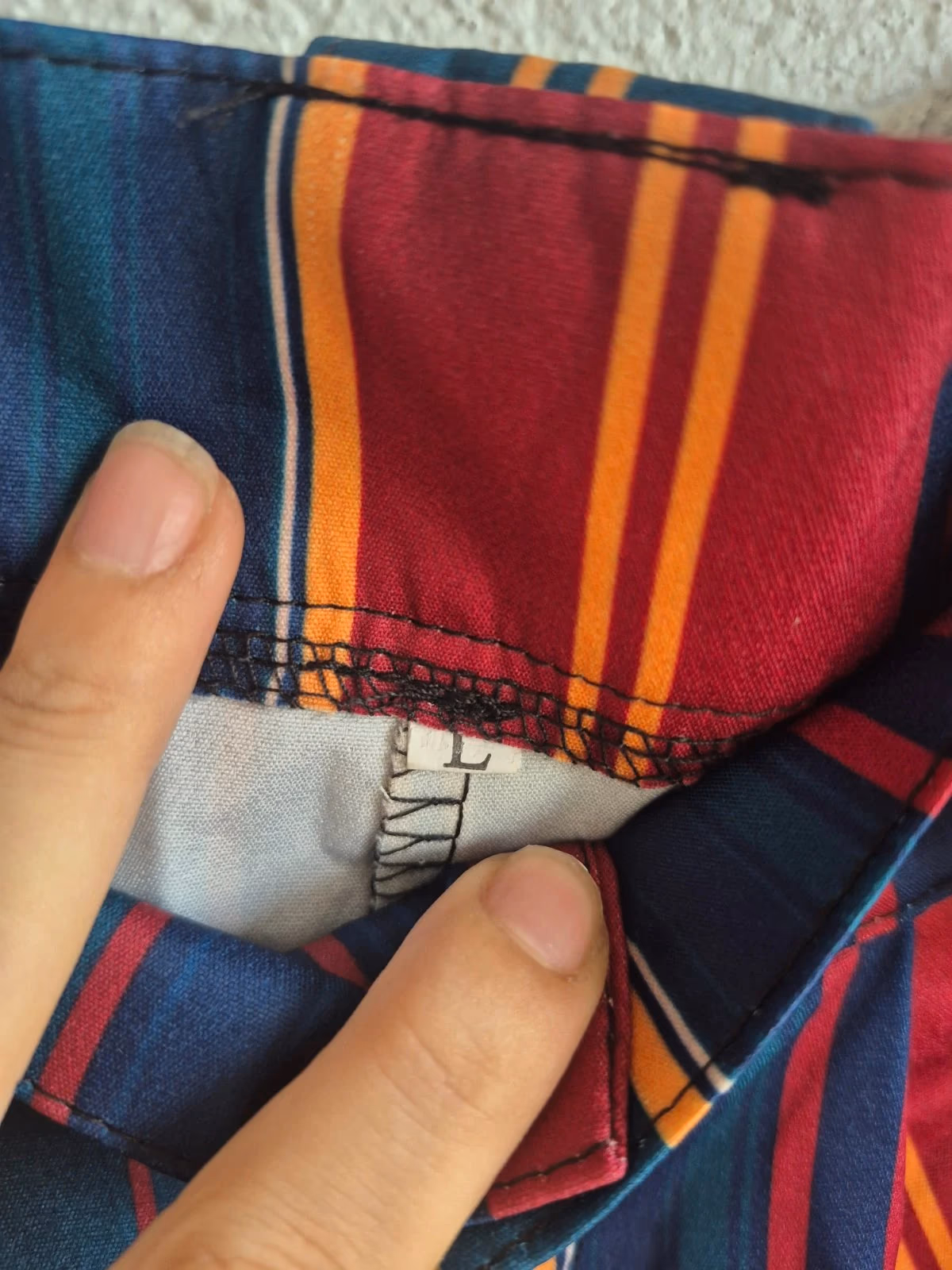Pantaloncini sartoriali a vita alta a righe, foto 4