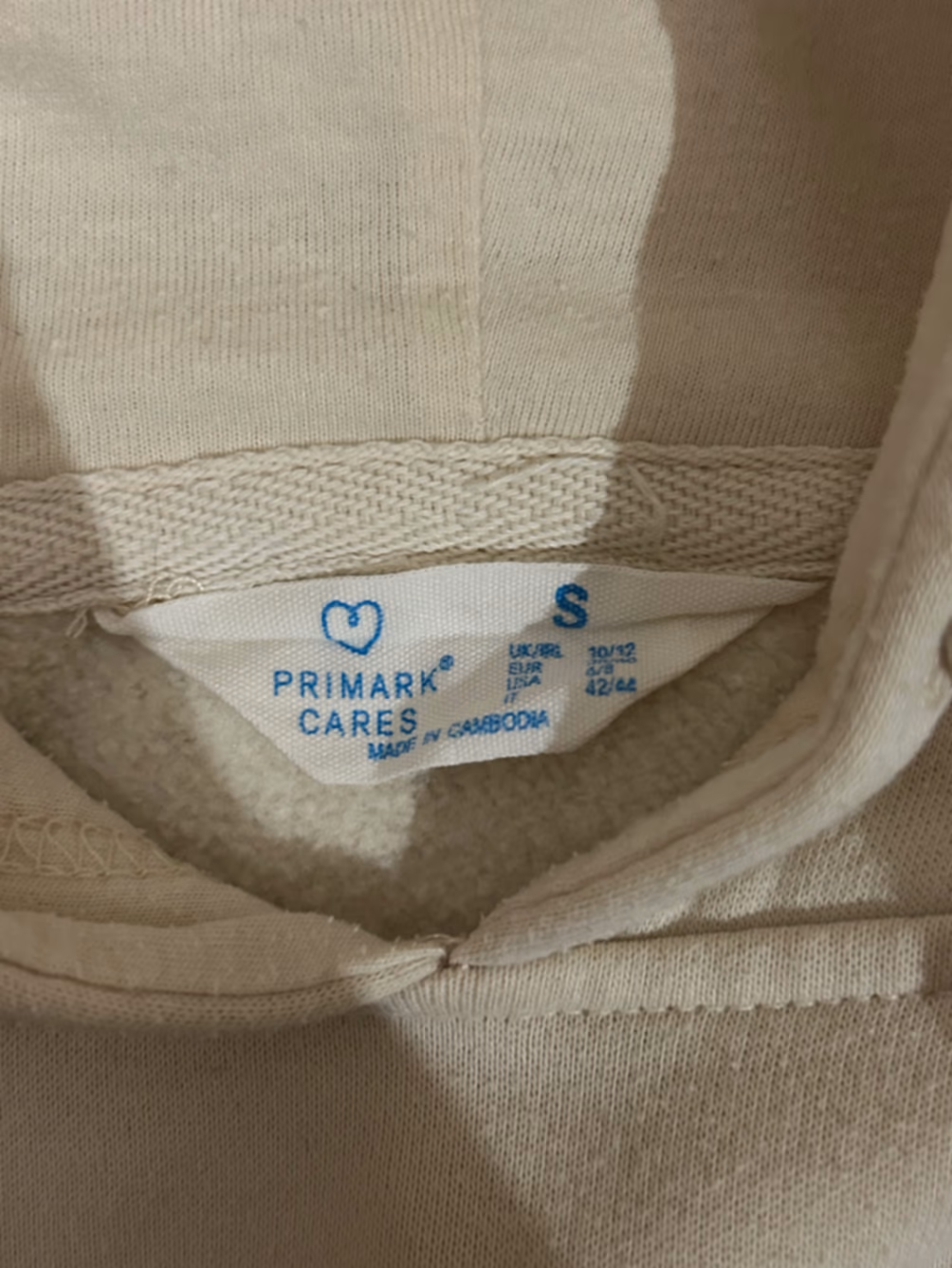 Primark Cream Calm Slogan Hoodie, photo 2